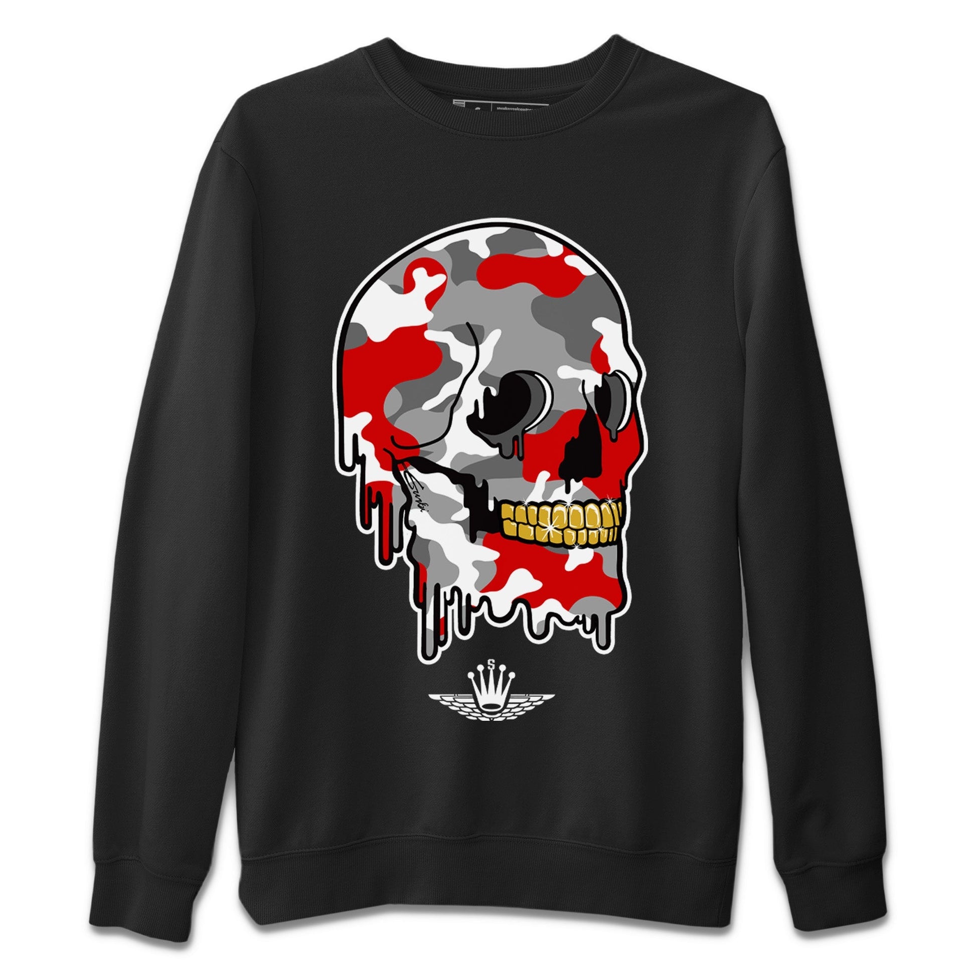 Jordan 9 Fire Red unique Halloween sneaker tee Dripping Camo Skull Sneaker Tees Jordan 9 Fire Red Sneaker Release Tees Unisex Shirts