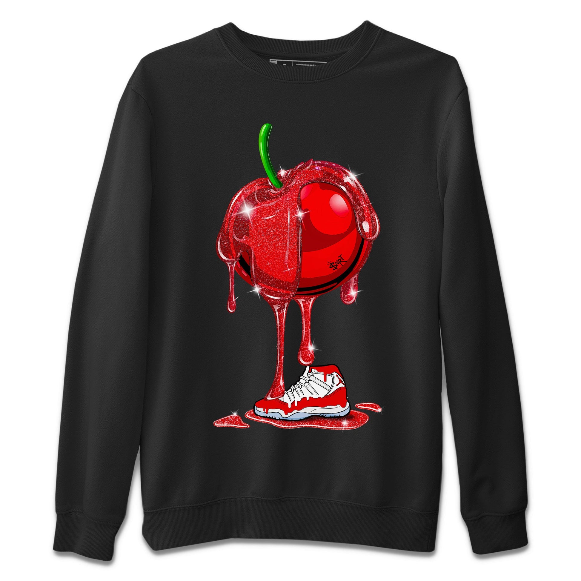 Air Jordan 11 Cherry Sneaker Match Tees Dripping Cherries Sneaker Tees 11s Retro Cherry SNRT Sneaker Release Tees Unisex Shirts Black 2