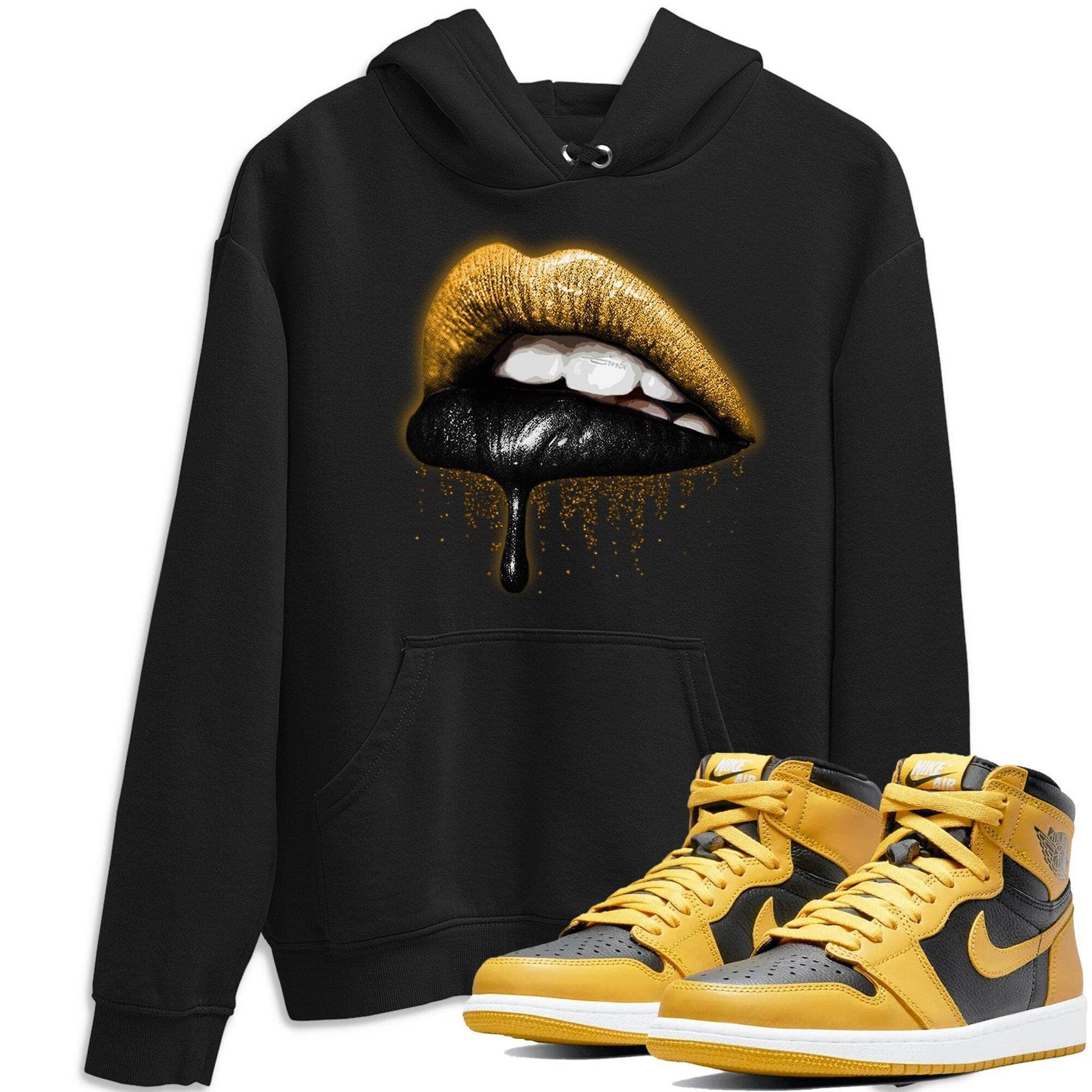 Jordan 1 Pollen Sneaker Match Tees Dripping Lips Sneaker Tees Jordan 1 Pollen Sneaker Release Tees Unisex Shirts