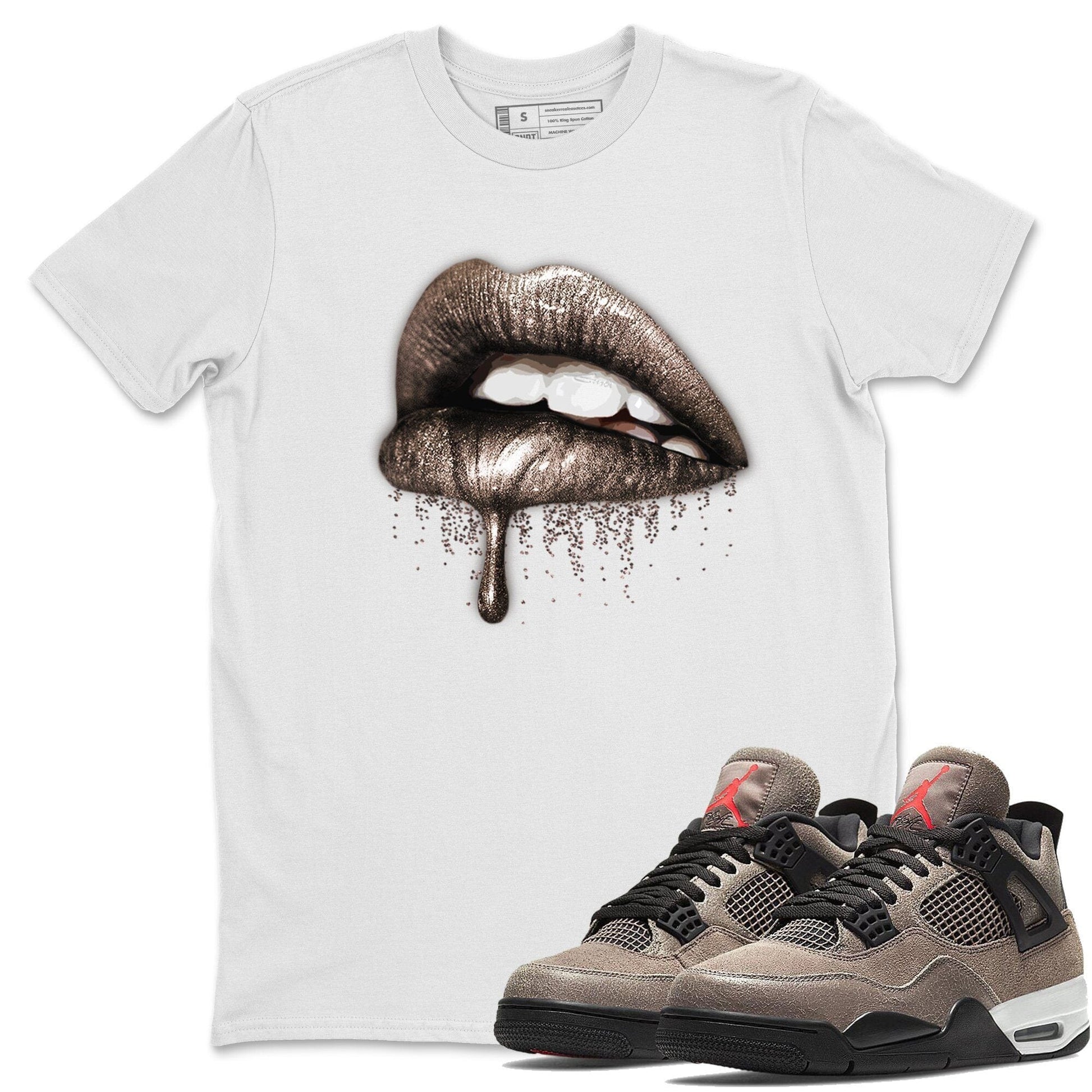 Jordan 4 Taupe Haze Sneaker Match Tees Dripping Lips Sneaker Tees Jordan 4 Taupe Haze Sneaker Release Tees Unisex Shirts