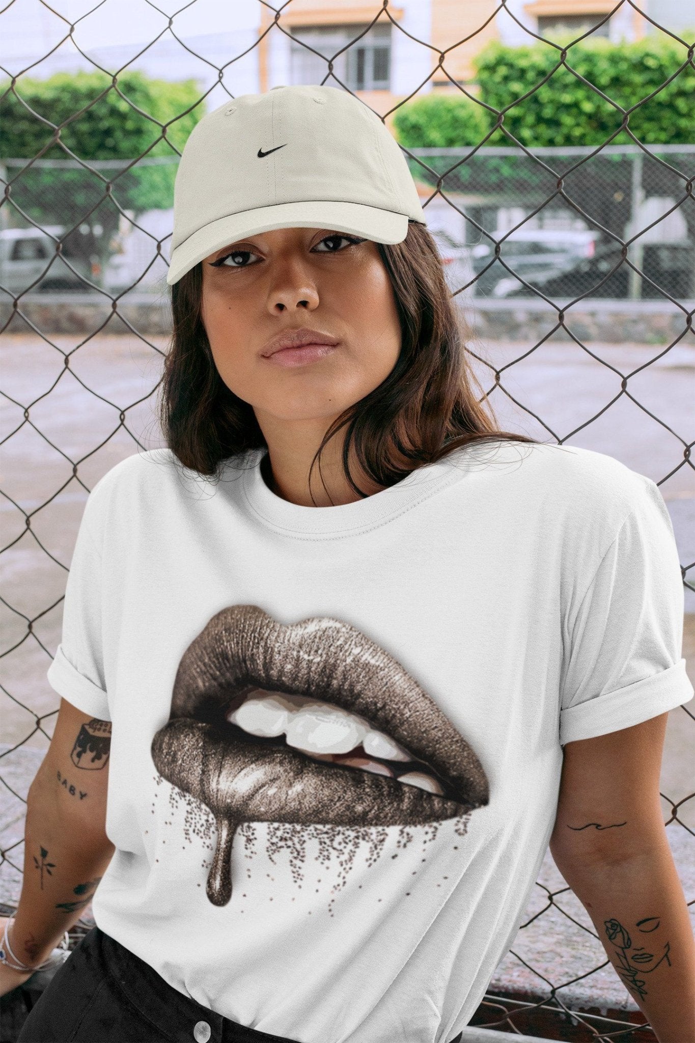 Jordan 4 Taupe Haze Sneaker Match Tees Dripping Lips Sneaker Tees Jordan 4 Taupe Haze Sneaker Release Tees Unisex Shirts