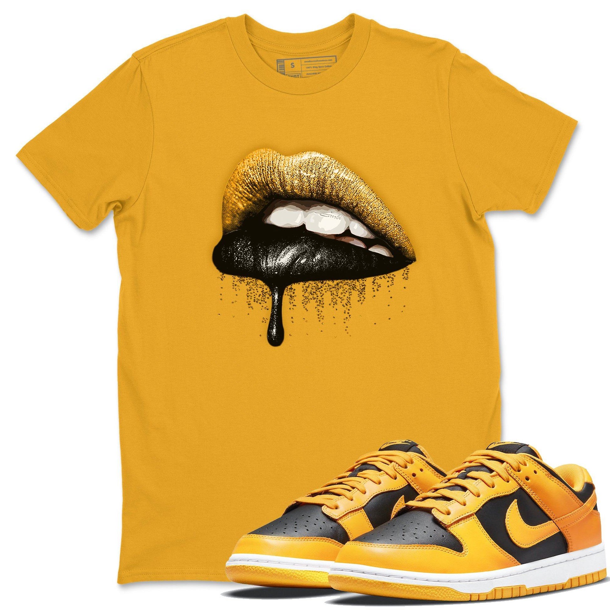 Dunk Championship Goldenrod Sneaker Match Tees Dripping Lips Sneaker Tees Dunk Championship Goldenrod Sneaker Release Tees Unisex Shirts