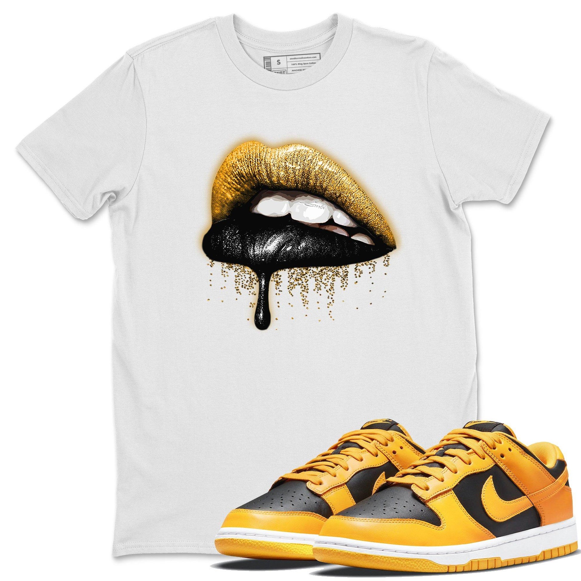 Dunk Championship Goldenrod Sneaker Match Tees Dripping Lips Sneaker Tees Dunk Championship Goldenrod Sneaker Release Tees Unisex Shirts