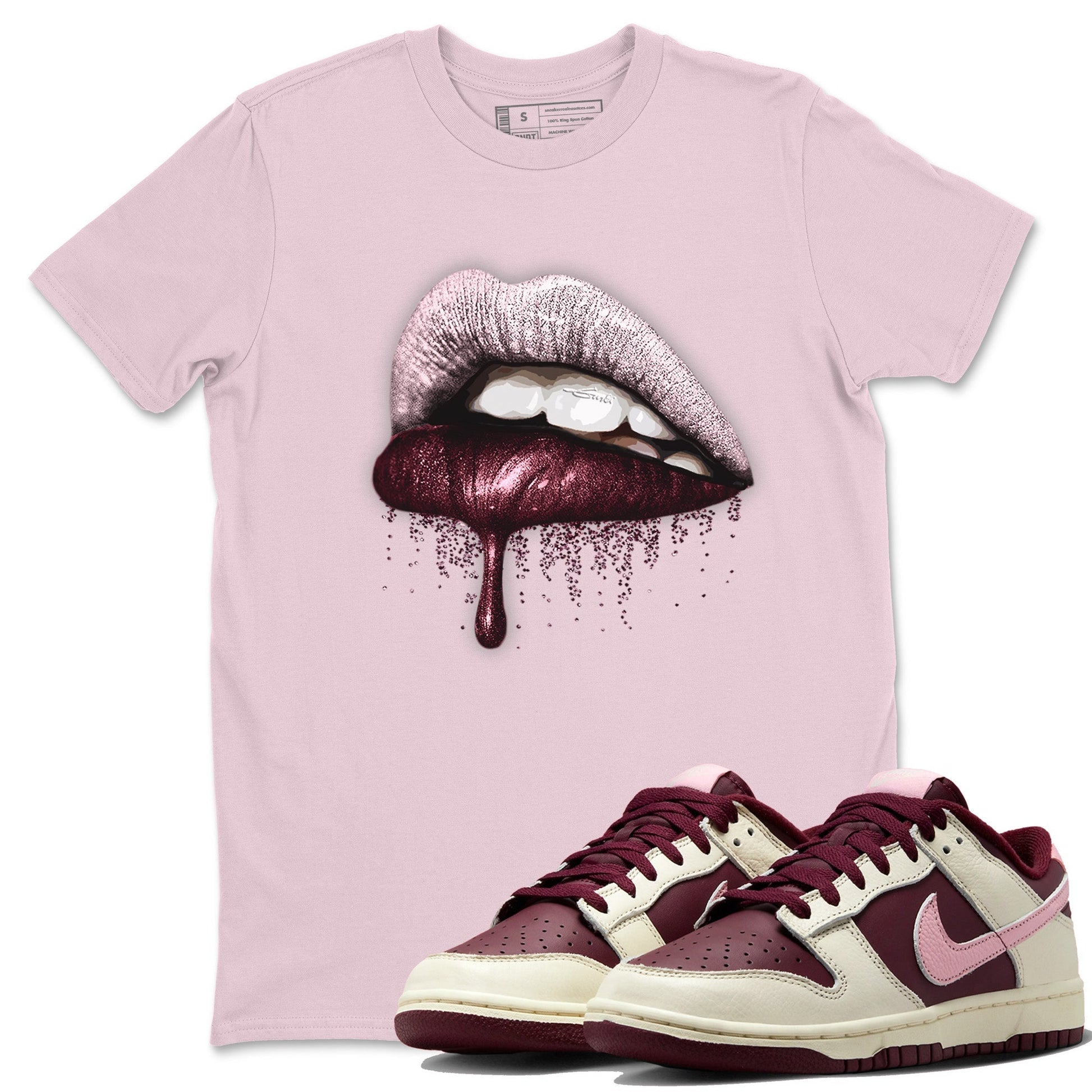 Dunk Valentines Day Sneaker Match Tees Dripping Lips Sneaker Tees Nike Dunk Valentine's Day Sneaker SNRT Sneaker Tees Unisex Shirts