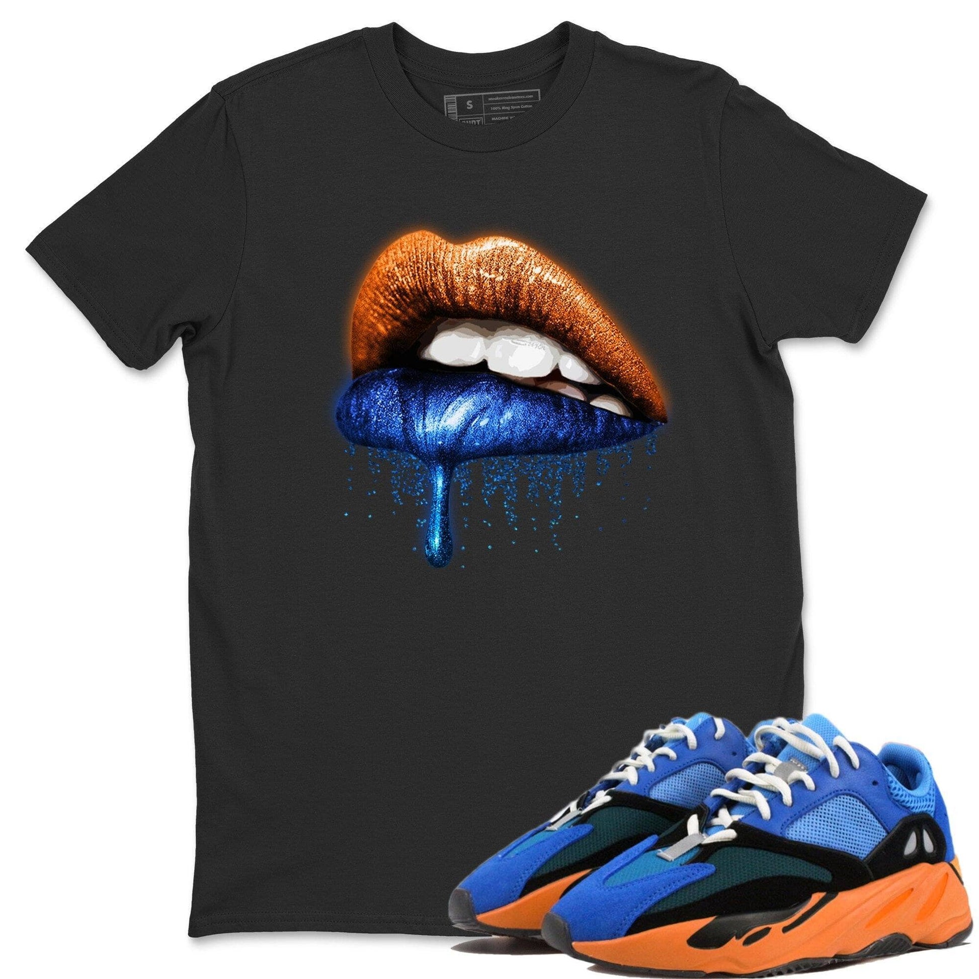 Yeezy 700 Bright Blue Sneaker Match Tees Dripping Lips Sneaker Tees Yeezy 700 Bright Blue Sneaker Release Tees Unisex Shirts