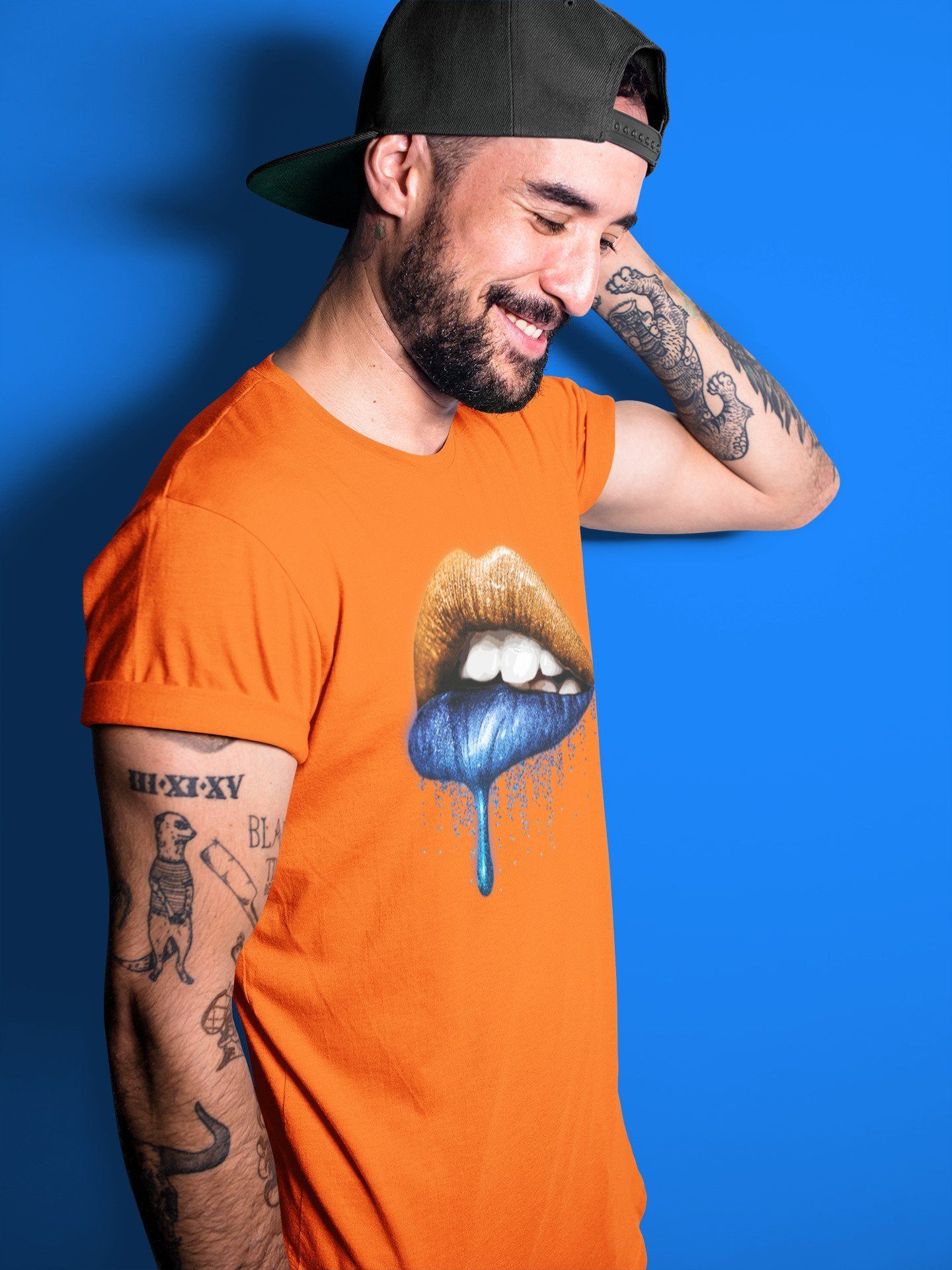 Yeezy 700 Bright Blue Sneaker Match Tees Dripping Lips Sneaker Tees Yeezy 700 Bright Blue Sneaker Release Tees Unisex Shirts