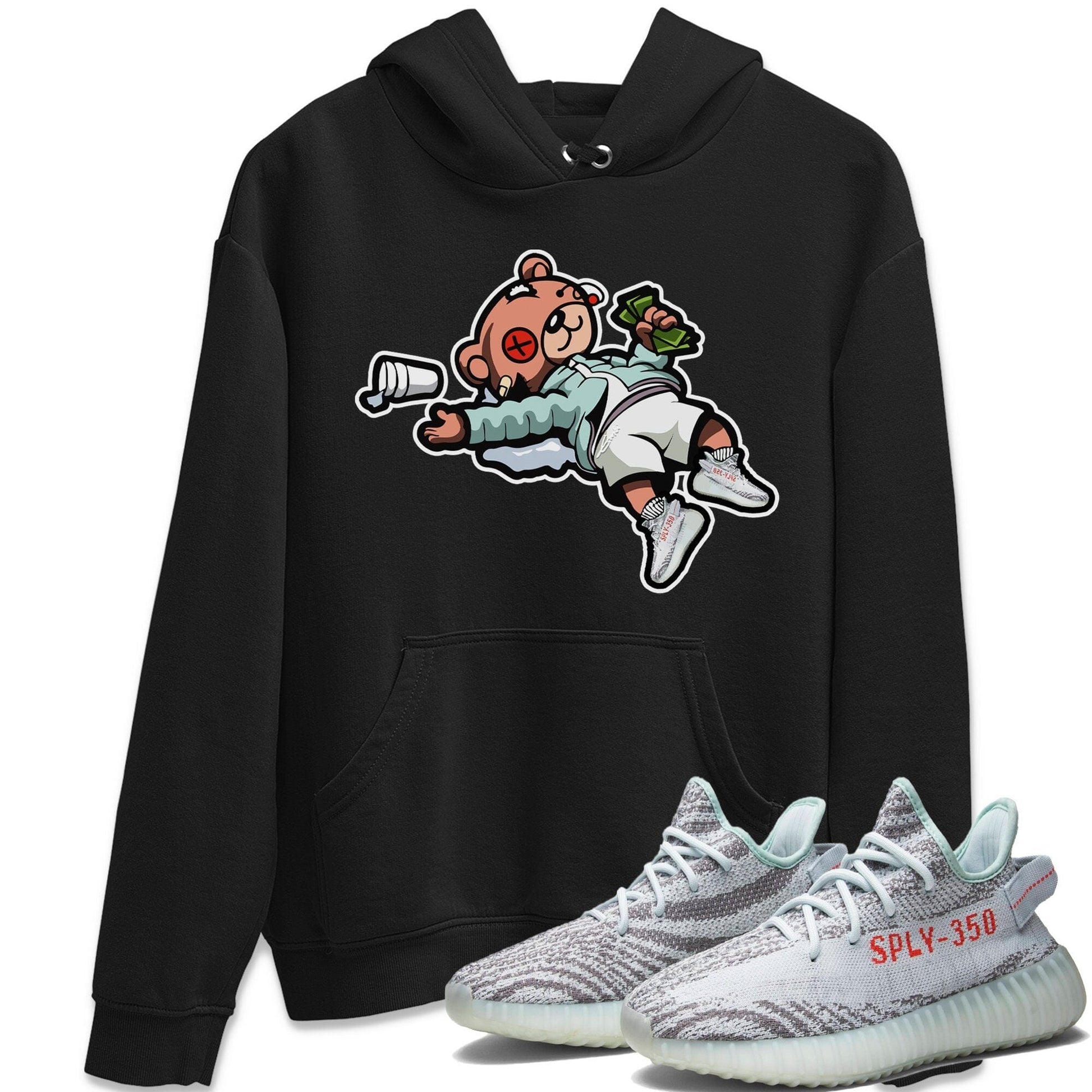 Yeezy 350 Blue Tint Sneaker Match Tees Drunk Teddy Bear Sneaker Tees Yeezy 350 Blue Tint Sneaker Release Tees Unisex Shirts