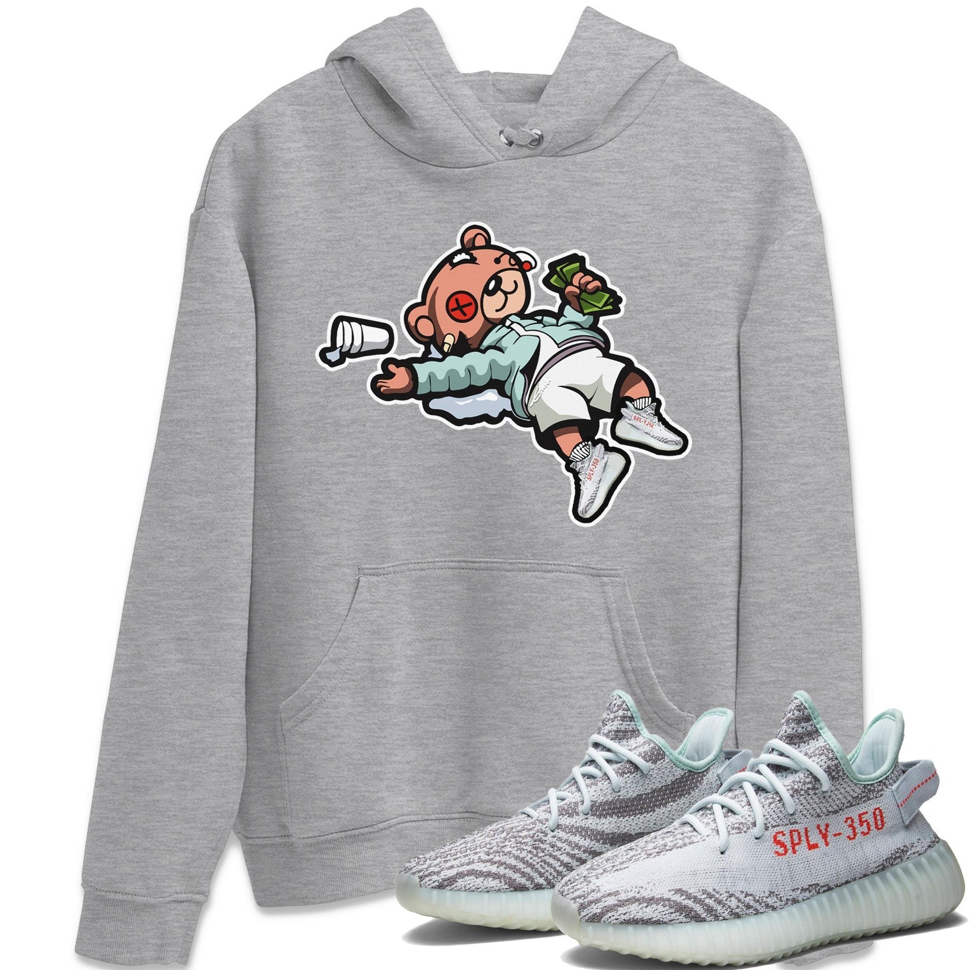 Yeezy 350 Blue Tint Sneaker Match Tees Drunk Teddy Bear Sneaker Tees Yeezy 350 Blue Tint Sneaker Release Tees Unisex Shirts