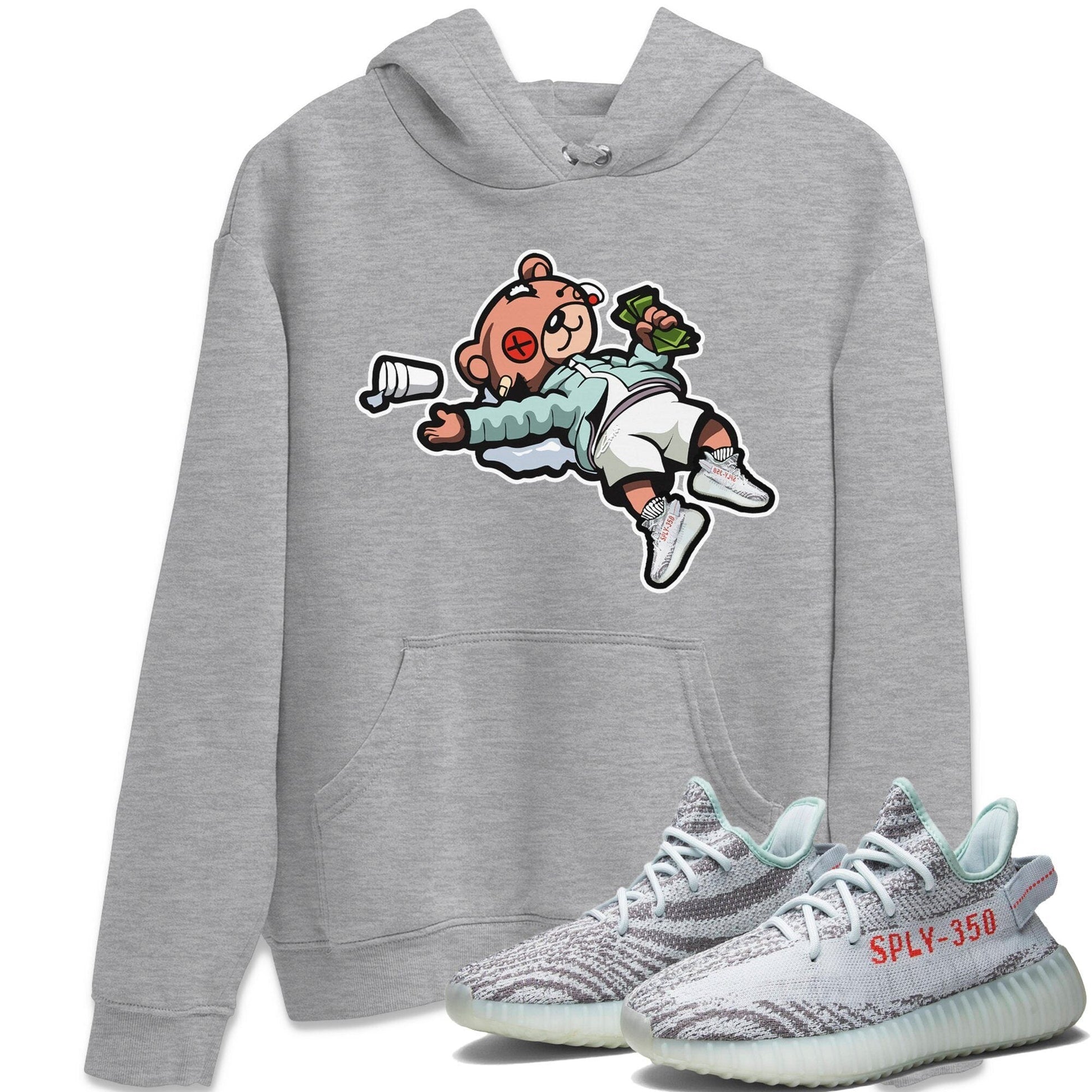 Yeezy 350 Blue Tint Sneaker Match Tees Drunk Teddy Bear Sneaker Tees Yeezy 350 Blue Tint Sneaker Release Tees Unisex Shirts