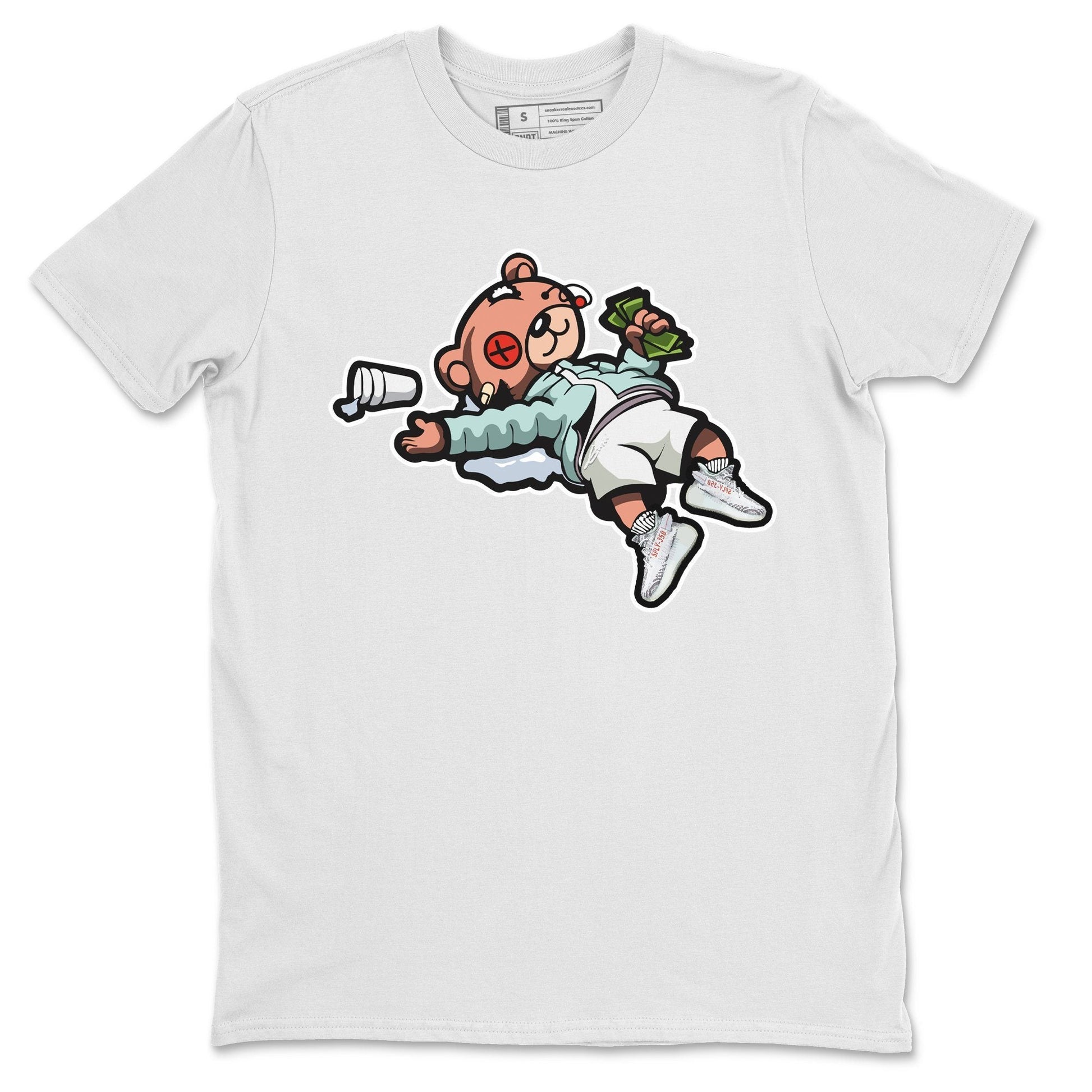 Yeezy 350 Blue Tint Sneaker Match Tees Drunk Teddy Bear Sneaker Tees Yeezy 350 Blue Tint Sneaker Release Tees Unisex Shirts