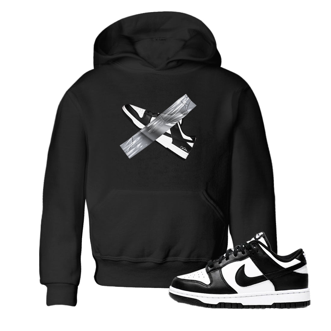 Dunk Panda shirt to match jordans Duct Tape sneaker tees Dunk Panda SNRT sneaker release tees baby toddler Black 1 cotton Shirt