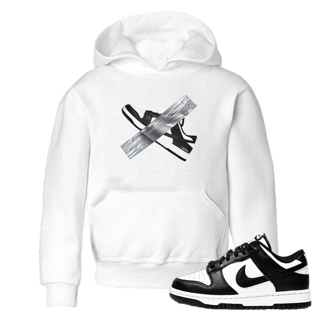 Dunk Panda shirt to match jordans Duct Tape sneaker tees Dunk Panda SNRT sneaker release tees baby toddler White 1 cotton Shirt