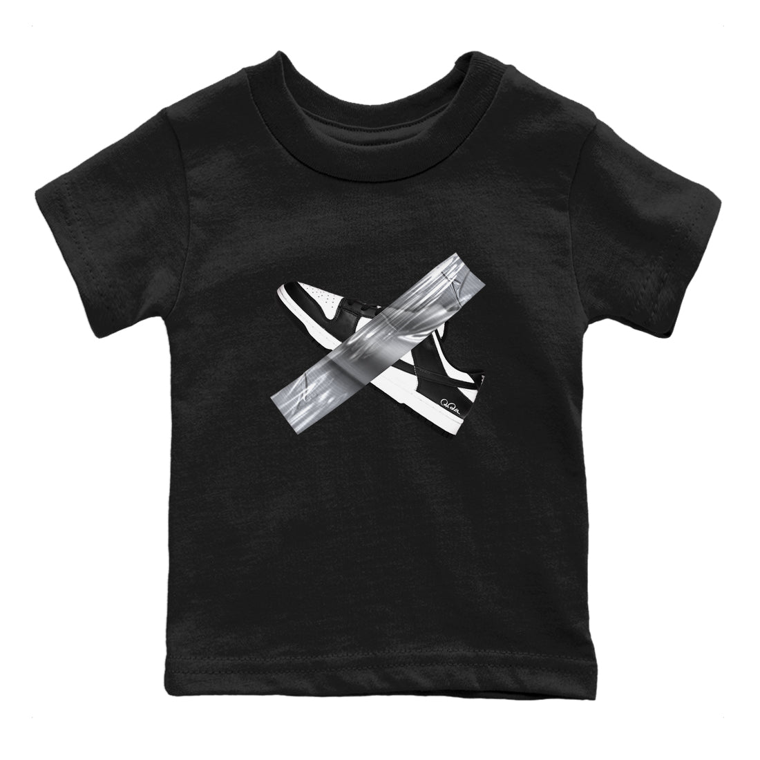 Dunk Panda shirt to match jordans Duct Tape sneaker tees Dunk Panda SNRT sneaker release tees baby toddler Black 2 cotton Shirt