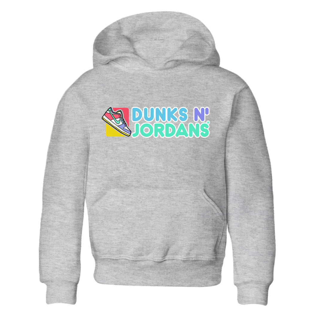 Dunk Easter Candy Sneaker Match Tees Dunks N Jordans Sneaker Tees Holiday Easter T-Shirt Sneaker Release Tees Kids Shirts Heather Grey 2