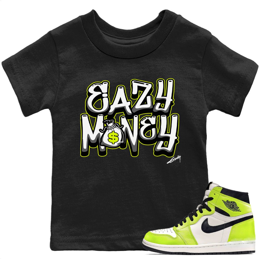 Jordan 1 Visionaire Sneaker Match Tees Easy Money Sneaker Tees Jordan 1 Visionaire Sneaker Release Tees Kids Shirts