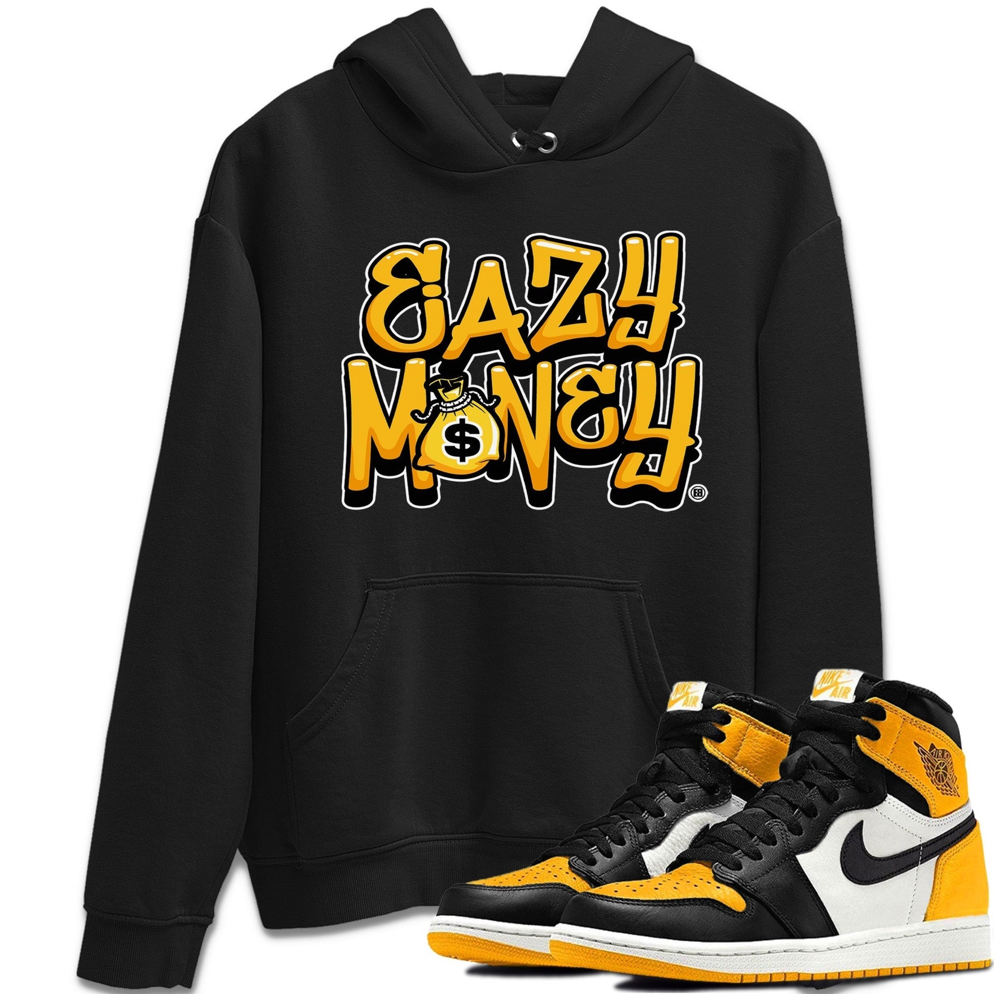 Jordan 1 Yellow Toe Sneaker Match Tees Easy Money Sneaker Tees Jordan 1 Yellow Toe Sneaker Release Tees Unisex Shirts