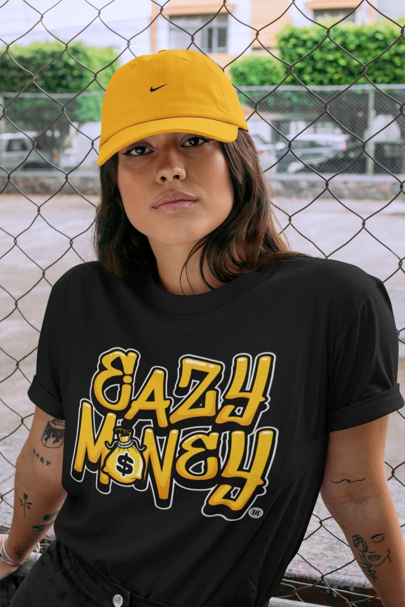 Jordan 1 Yellow Toe Sneaker Match Tees Easy Money Sneaker Tees Jordan 1 Yellow Toe Sneaker Release Tees Unisex Shirts