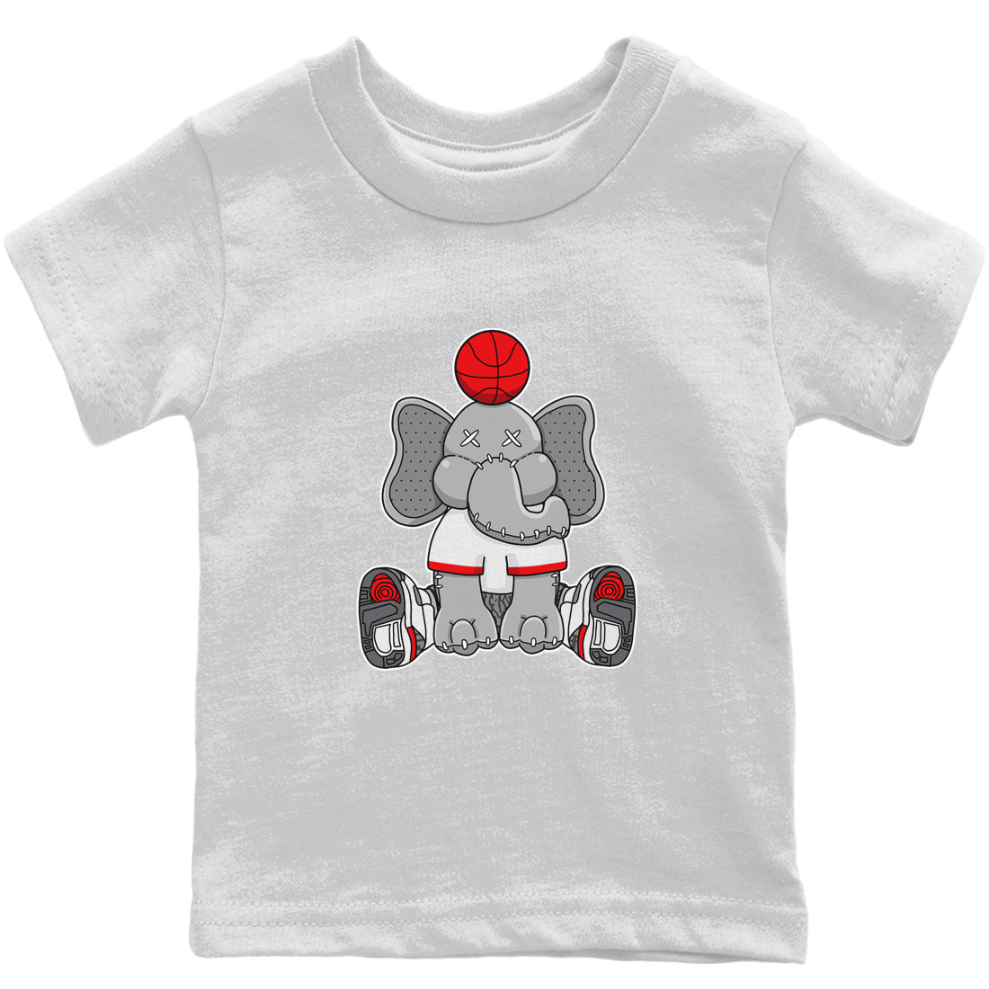 Jordan 3 Fire Red Sneaker Match Tees Elephant Doll Sneaker Tees Jordan 3 Fire Red Sneaker Release Tees Kids Shirts