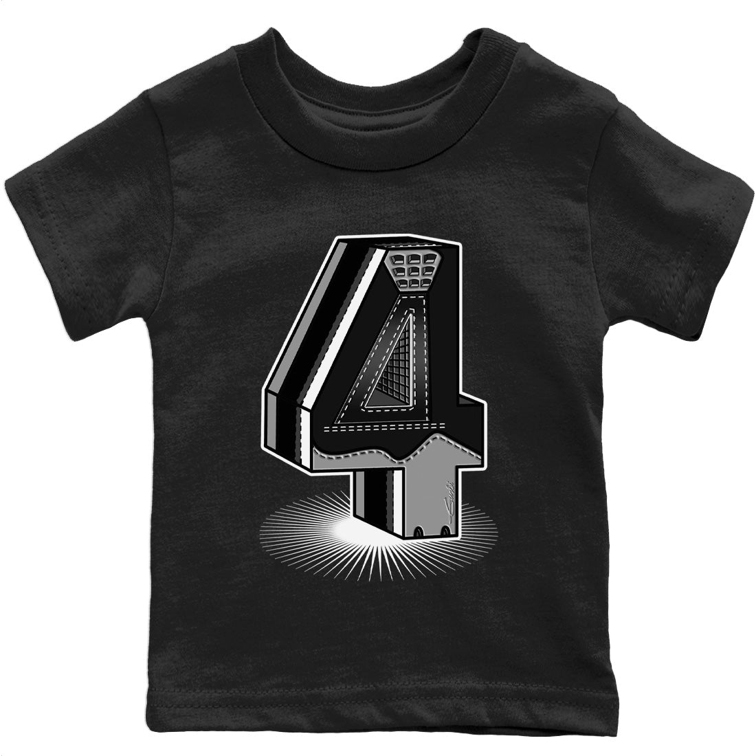 Jordan 4 Black Canvas Sneaker Match Tees Four Statue Sneaker Tees Jordan 4 Black Canvas Sneaker Release Tees Kids Shirts