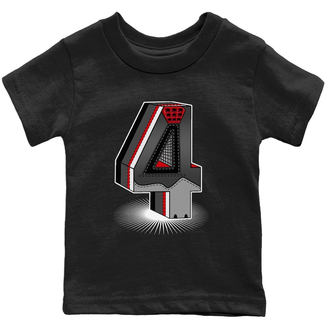 Jordan 4 Infrared Sneaker Match Tees Four Statue Sneaker Tees Jordan 4 Infrared Sneaker Release Tees Kids Shirts