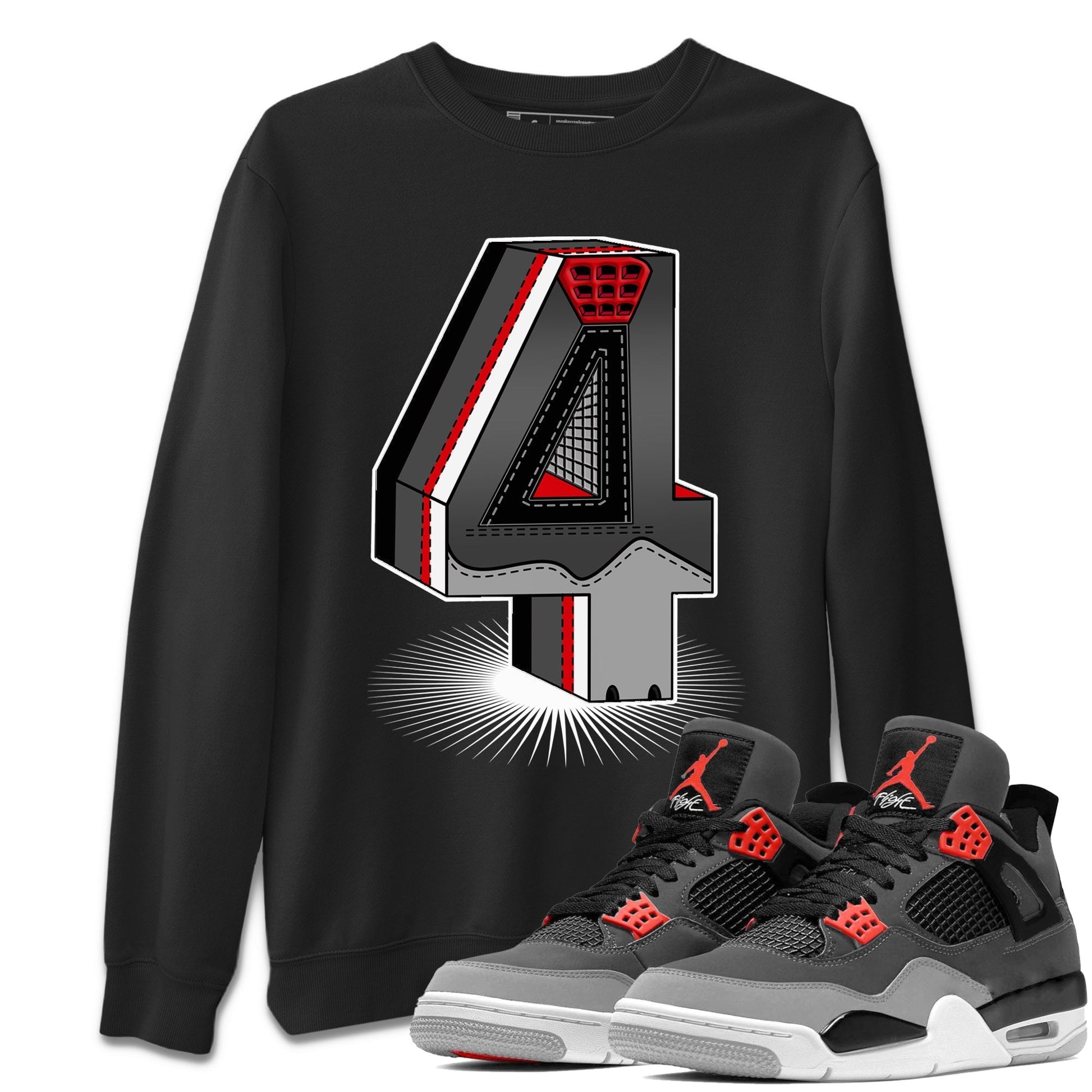 Jordan 4 Infrared Sneaker Match Tees Four Statue Sneaker Tees Jordan 4 Infrared Sneaker Release Tees Unisex Shirts