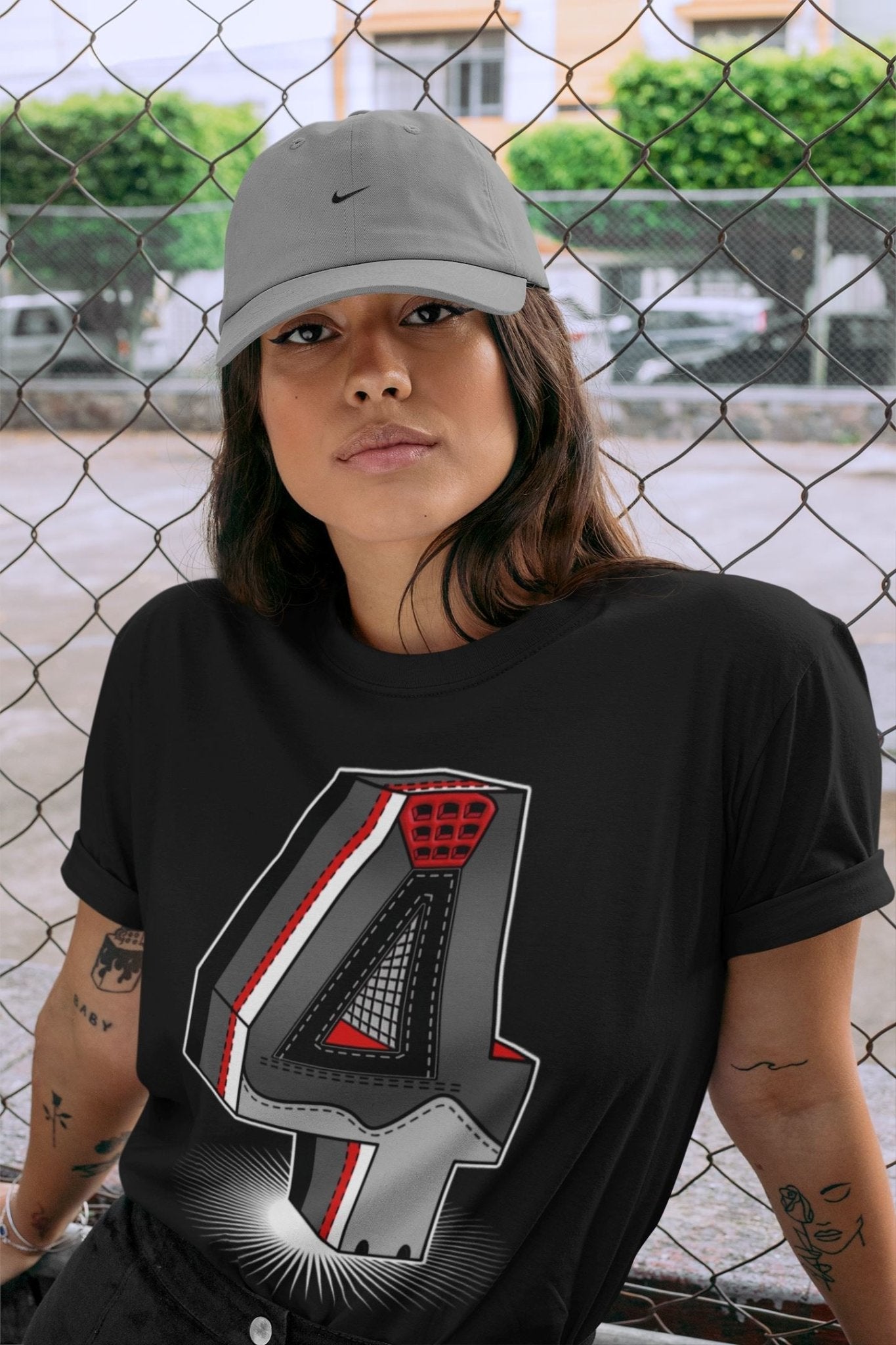 Jordan 4 Infrared Sneaker Match Tees Four Statue Sneaker Tees Jordan 4 Infrared Sneaker Release Tees Unisex Shirts