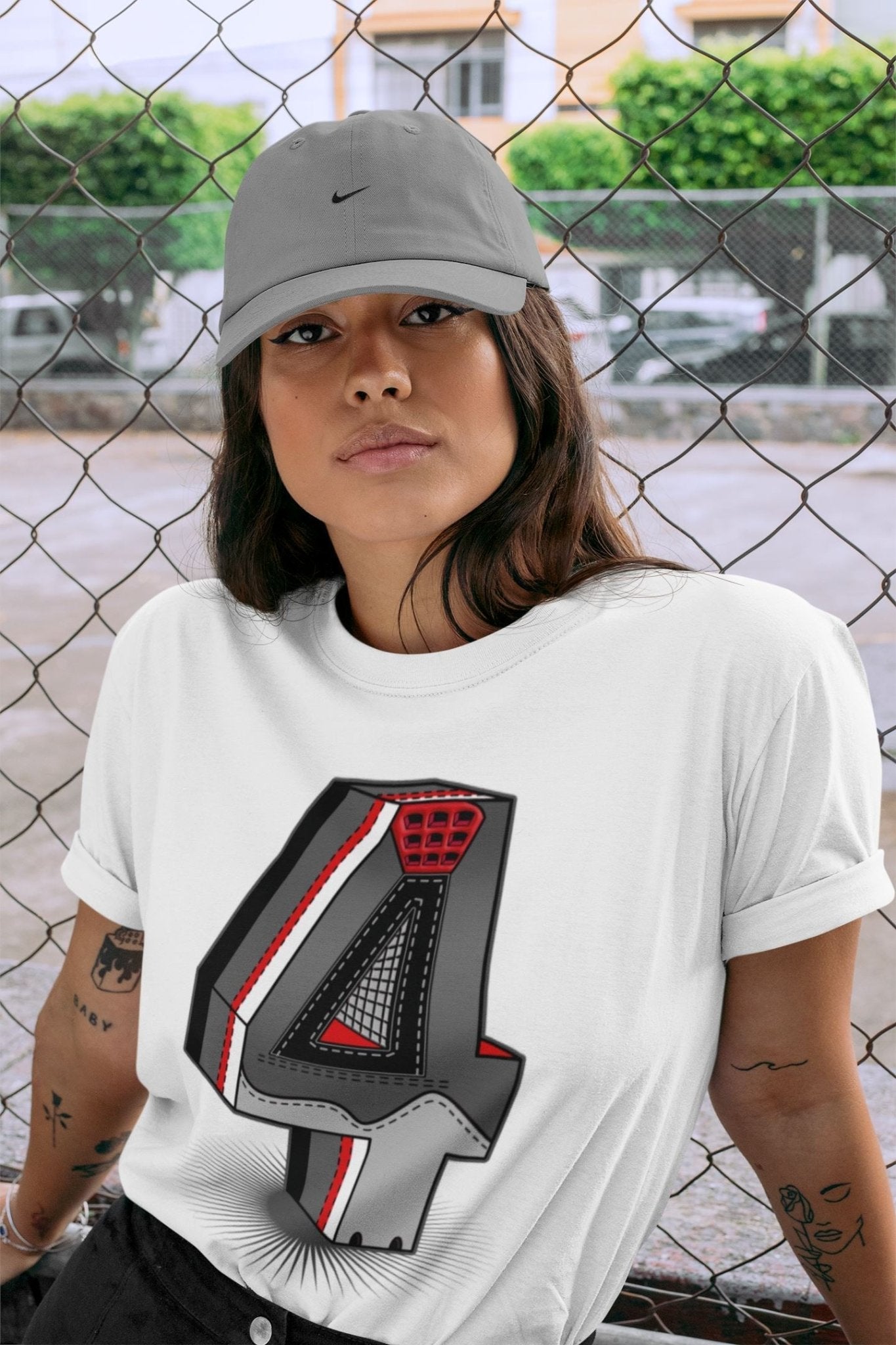 Jordan 4 Infrared Sneaker Match Tees Four Statue Sneaker Tees Jordan 4 Infrared Sneaker Release Tees Unisex Shirts