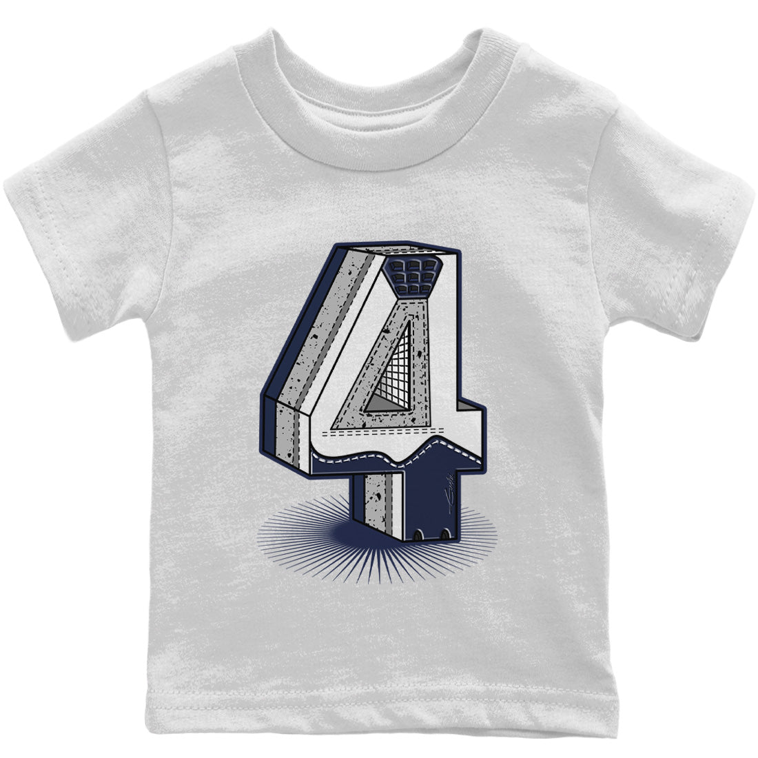 Jordan 4 Midnight Navy Sneaker Match Tees Four Statue Sneaker Tees Jordan 4 Midnight Navy Sneaker Release Tees Kids Shirts