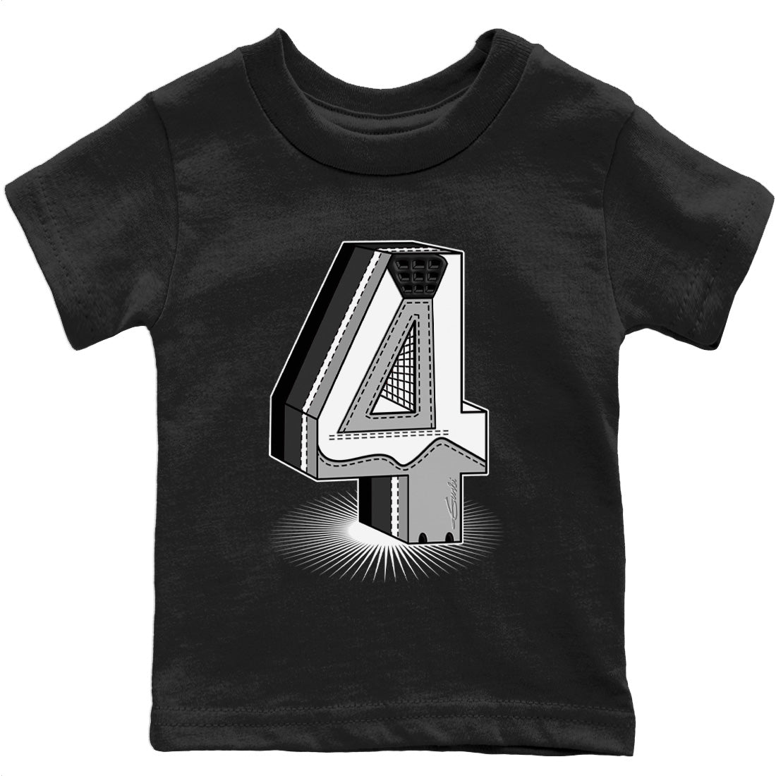 Jordan 4 Military Black Sneaker Match Tees Four Statue Sneaker Tees Jordan 4 Military Black Sneaker Release Tees Kids Shirts