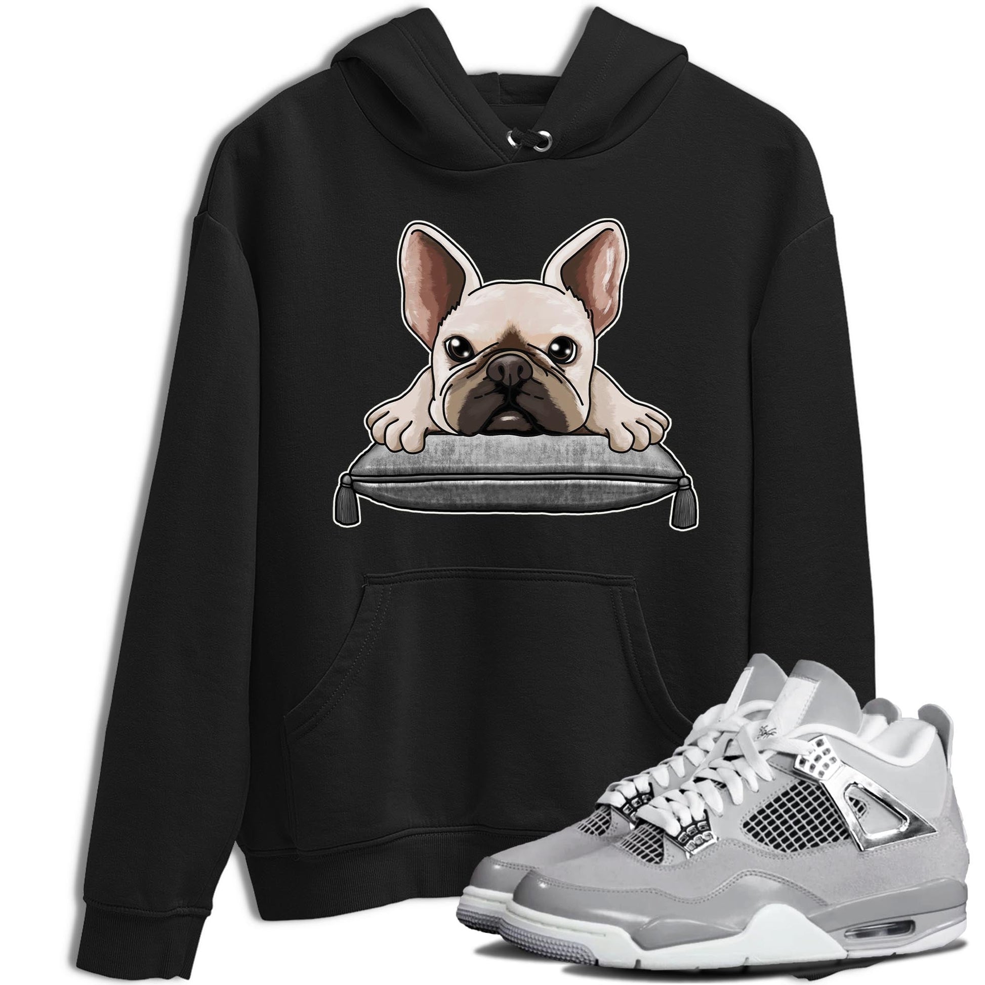AJ4 Frozen Moments shirt to match jordans French Bulldog sneaker tees Crew Neck AJ4 Frozen Moments SNRT Sneaker Release Tees Unisex Casual Shirts Black 1 T-Shirt