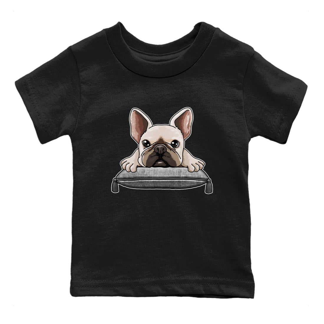 AJ4 Frozen Moments shirt to match jordans French Bulldog sneaker tees Crew Neck AJ4 Frozen Moments SNRT Sneaker Release Tees Baby Toddler Black 2 T-Shirt