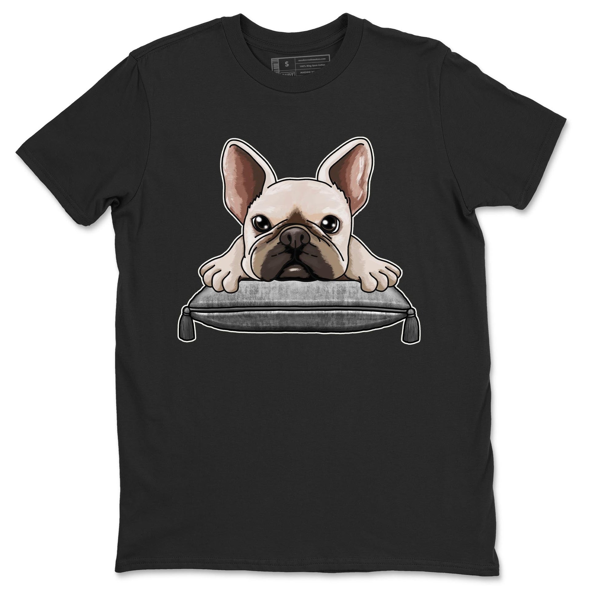 AJ4 Frozen Moments shirt to match jordans French Bulldog sneaker tees Crew Neck AJ4 Frozen Moments SNRT Sneaker Release Tees Unisex Casual Shirts Black 2 T-Shirt