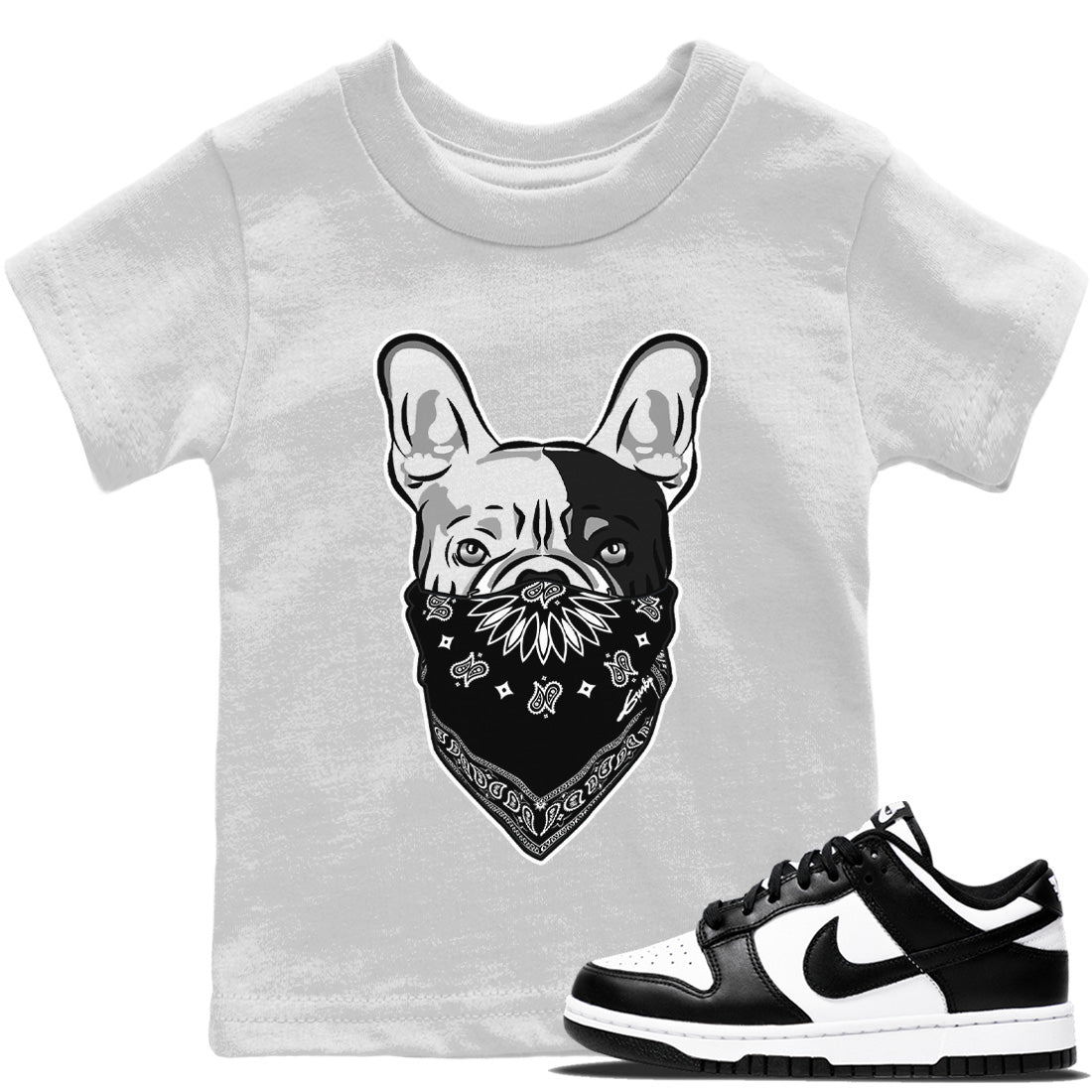 Dunk Panda Sneaker Match Tees French Bulldog Bandana Sneaker Tees Dunk Panda Sneaker Release Tees Kids Shirts