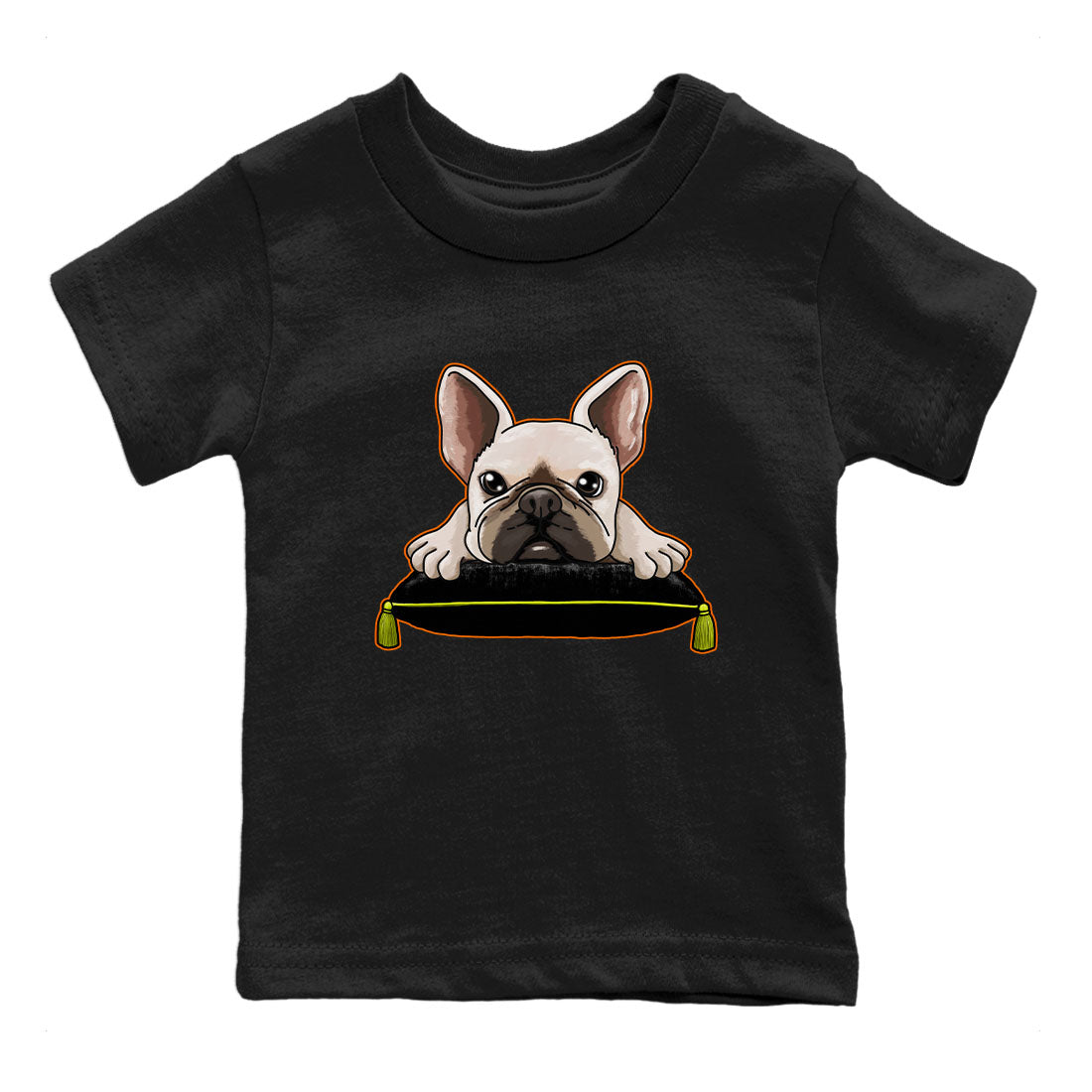 Dunk Mid Premium shirt to match jordans French Bulldog sneaker tees Dunk Mid Halloween SNRT Sneaker Tees Sneaker Matching Clothing Brand Baby Toddler Black 2 T-Shirt