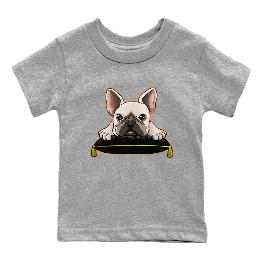 Dunk Mid Premium shirt to match jordans French Bulldog sneaker tees Dunk Mid Halloween SNRT Sneaker Tees Sneaker Matching Clothing Brand Baby Toddler Heather Grey 2 T-Shirt