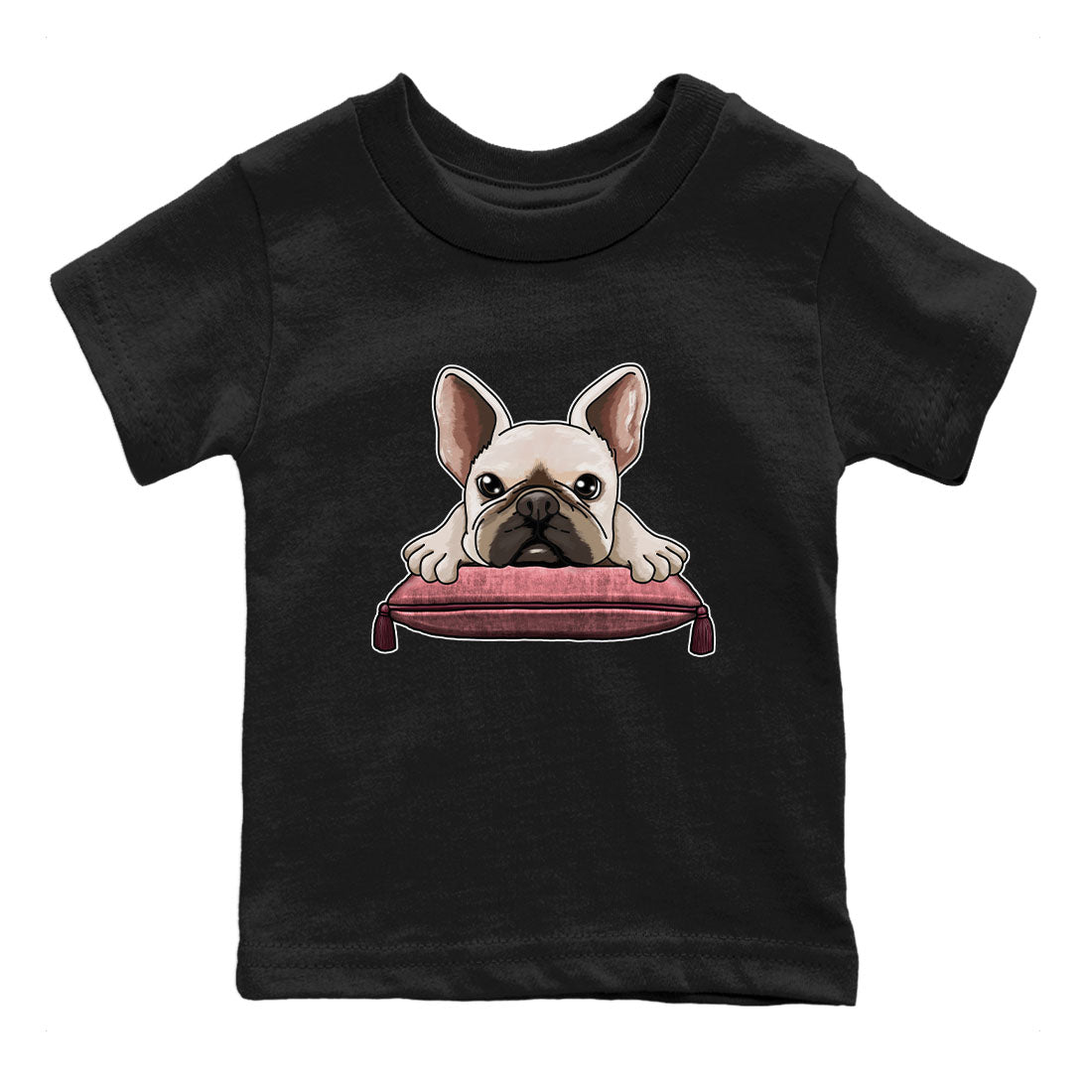 Dunk Valentine's Day shirt to match jordans French Bulldog sneaker tees Dunks Valentine's Day SNRT sneaker release tees baby toddler Black 2 cotton Shirt