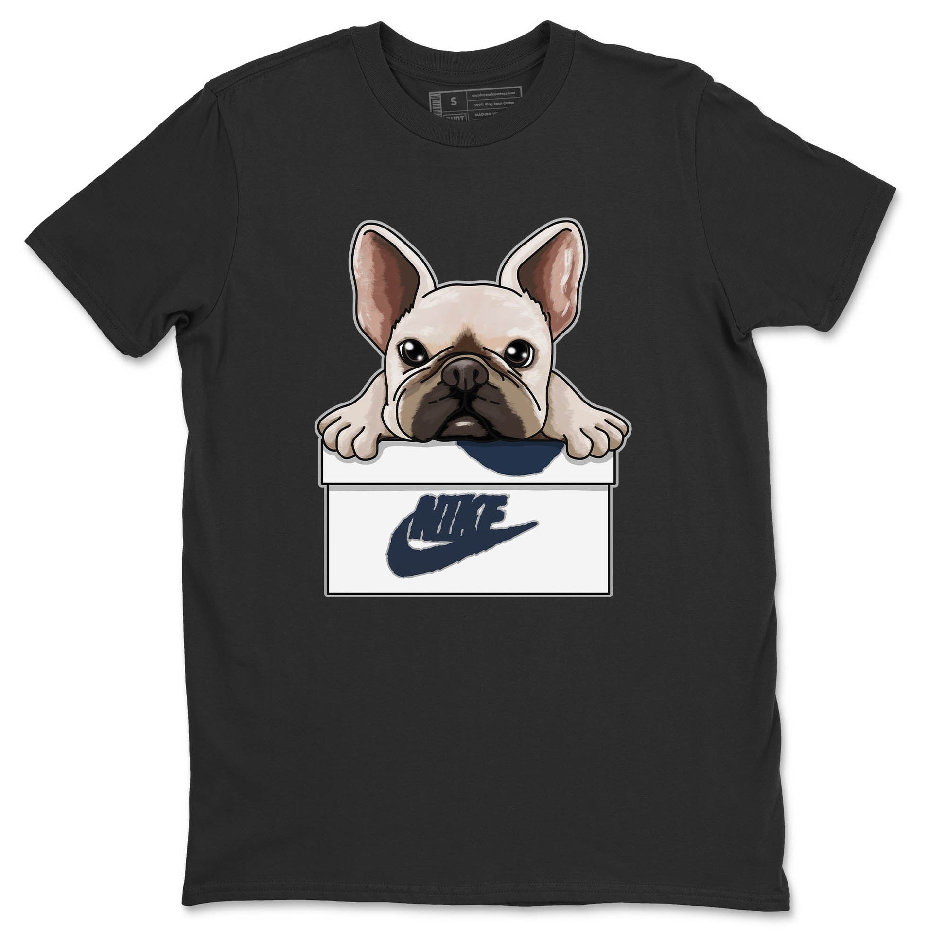 Jordan 4 Midnight Navy Sneaker Match Tees French Bulldog Sneaker Tees Jordan 4 Midnight Navy Sneaker Release Tees Unisex Shirts