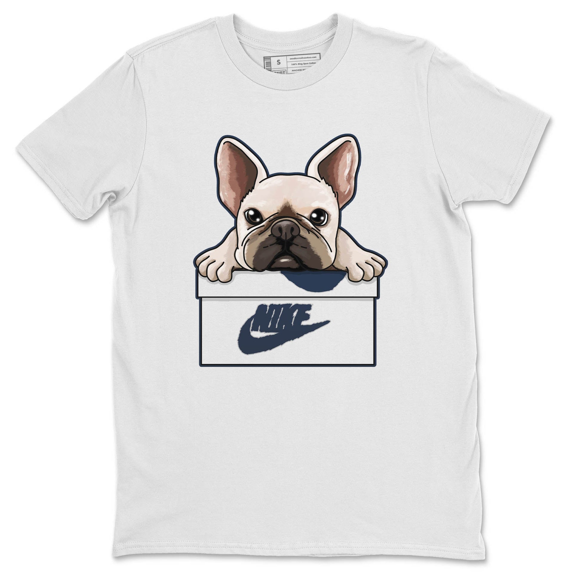 Jordan 4 Midnight Navy Sneaker Match Tees French Bulldog Sneaker Tees Jordan 4 Midnight Navy Sneaker Release Tees Unisex Shirts