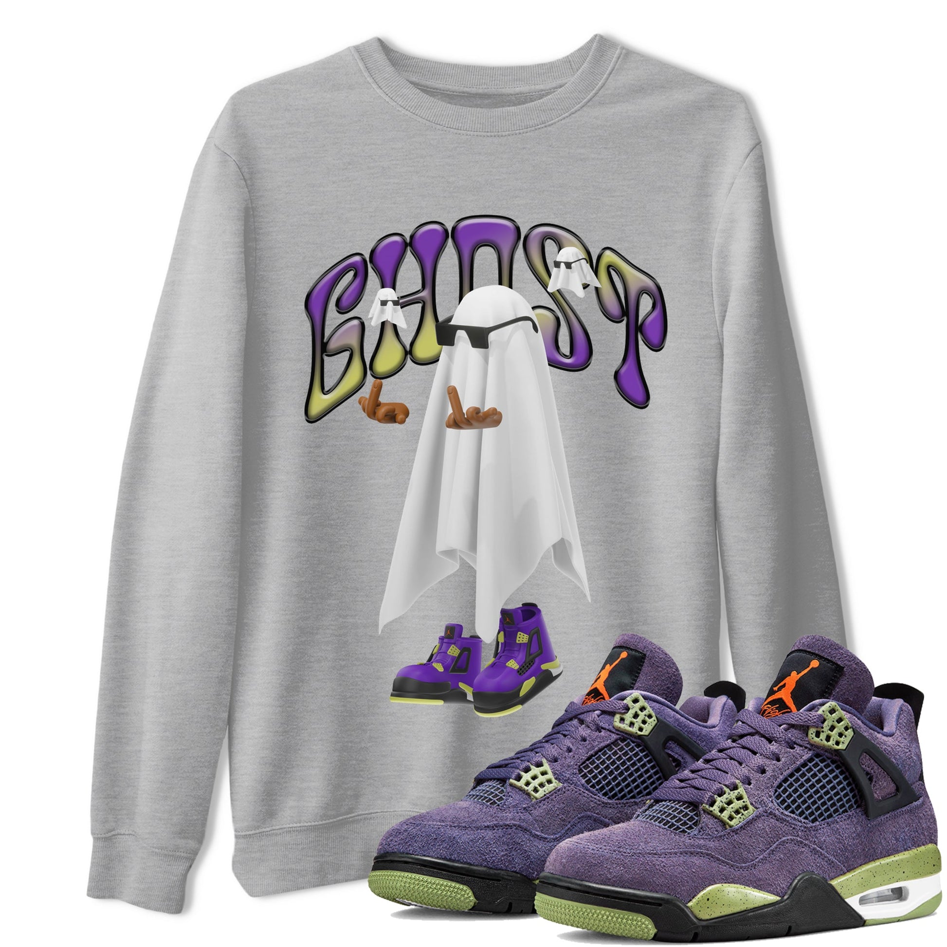 Air Jordan 4 Canyon shirt to match jordans Ghost Gang sneaker tees Air Jordan 4 Canyon SNRT Sneaker Release Tees Unisex Heather Grey 1 T-Shirt