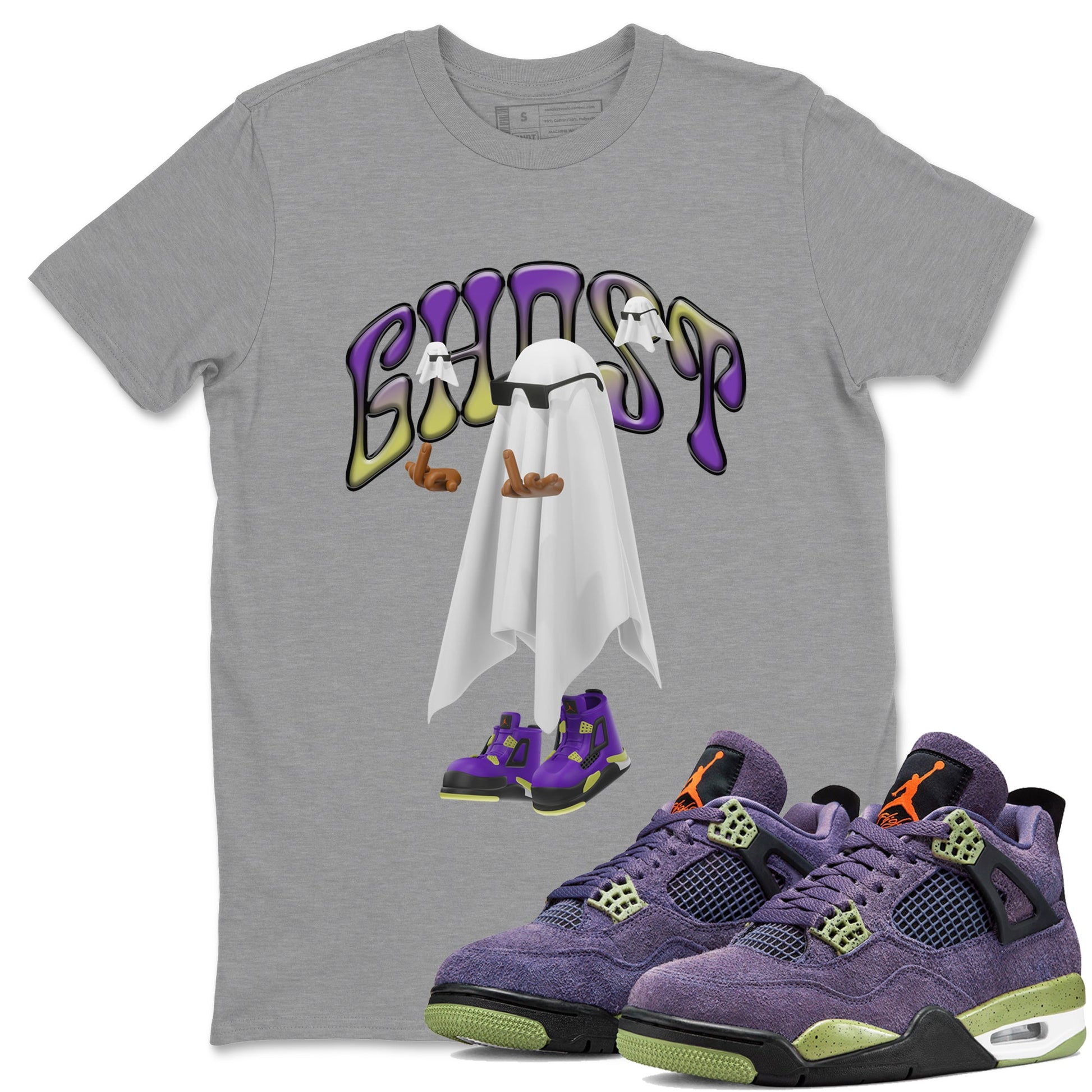 Air Jordan 4 Canyon shirt to match jordans Ghost Gang sneaker tees Air Jordan 4 Canyon SNRT Sneaker Release Tees Unisex Heather Grey 1 T-Shirt
