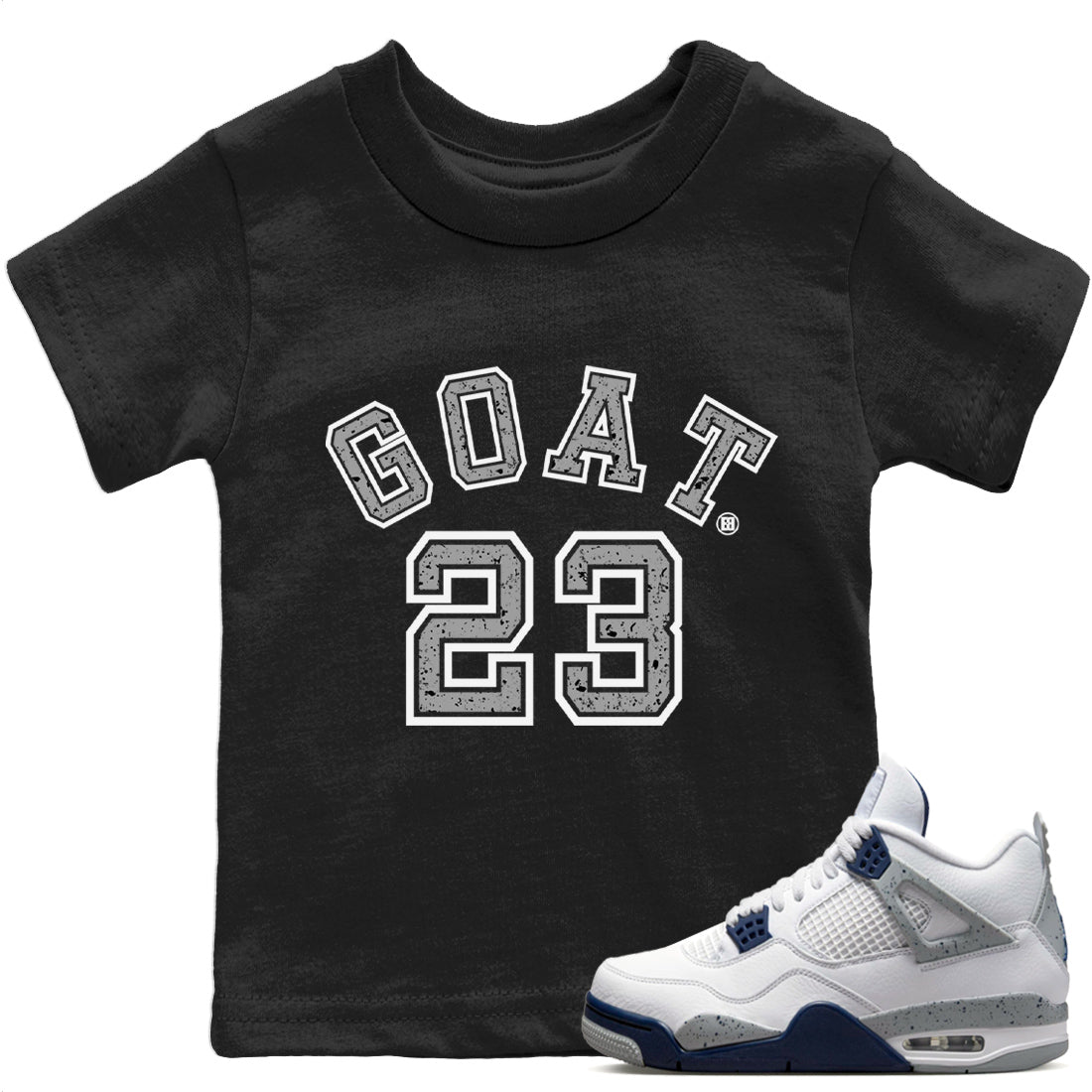 Jordan 4 Midnight Navy Sneaker Match Tees Goat 23 Sneaker Tees Jordan 4 Midnight Navy Sneaker Release Tees Kids Shirts