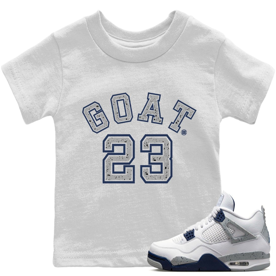 Jordan 4 Midnight Navy Sneaker Match Tees Goat 23 Sneaker Tees Jordan 4 Midnight Navy Sneaker Release Tees Kids Shirts