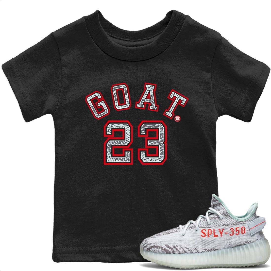Yeezy 350 Blue Tint Sneaker Match Tees Goat 23 Sneaker Tees Yeezy 350 Blue Tint Sneaker Release Tees Kids Shirts