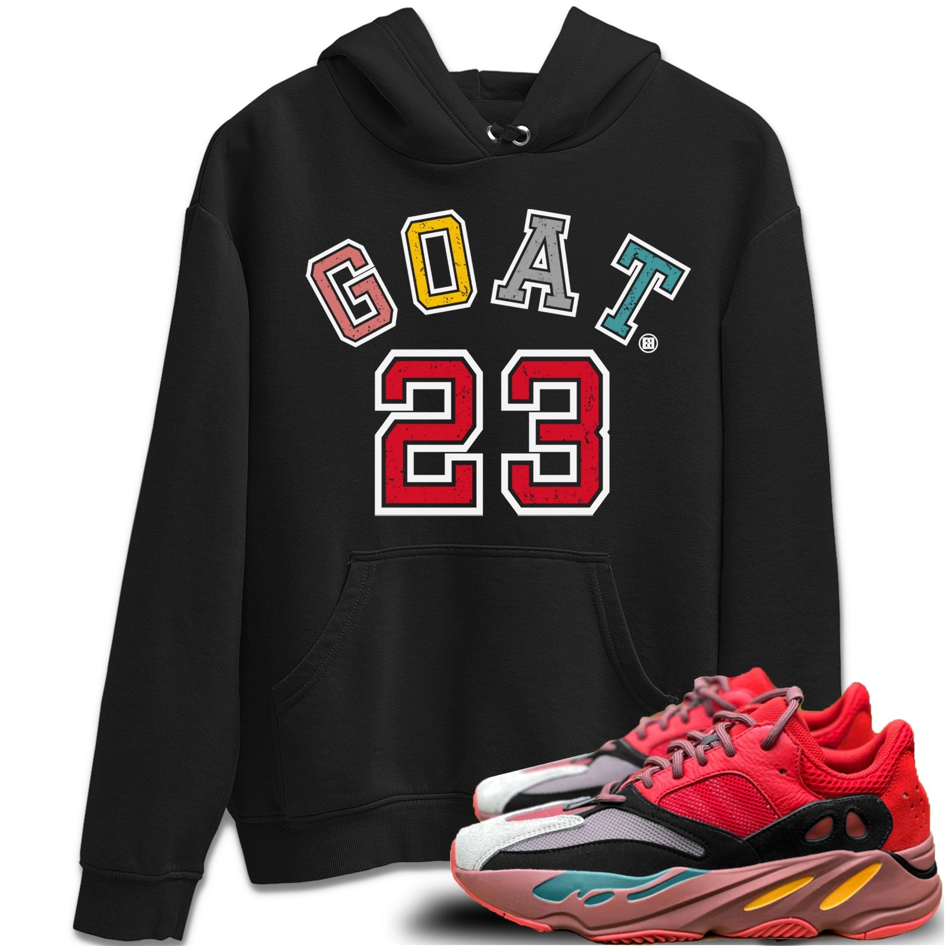 Yeezy 700 Hi-Res Red Sneaker Match Tees Goat 23 Sneaker Tees Yeezy 700 Hi-Res Red Sneaker Release Tees Unisex Shirts