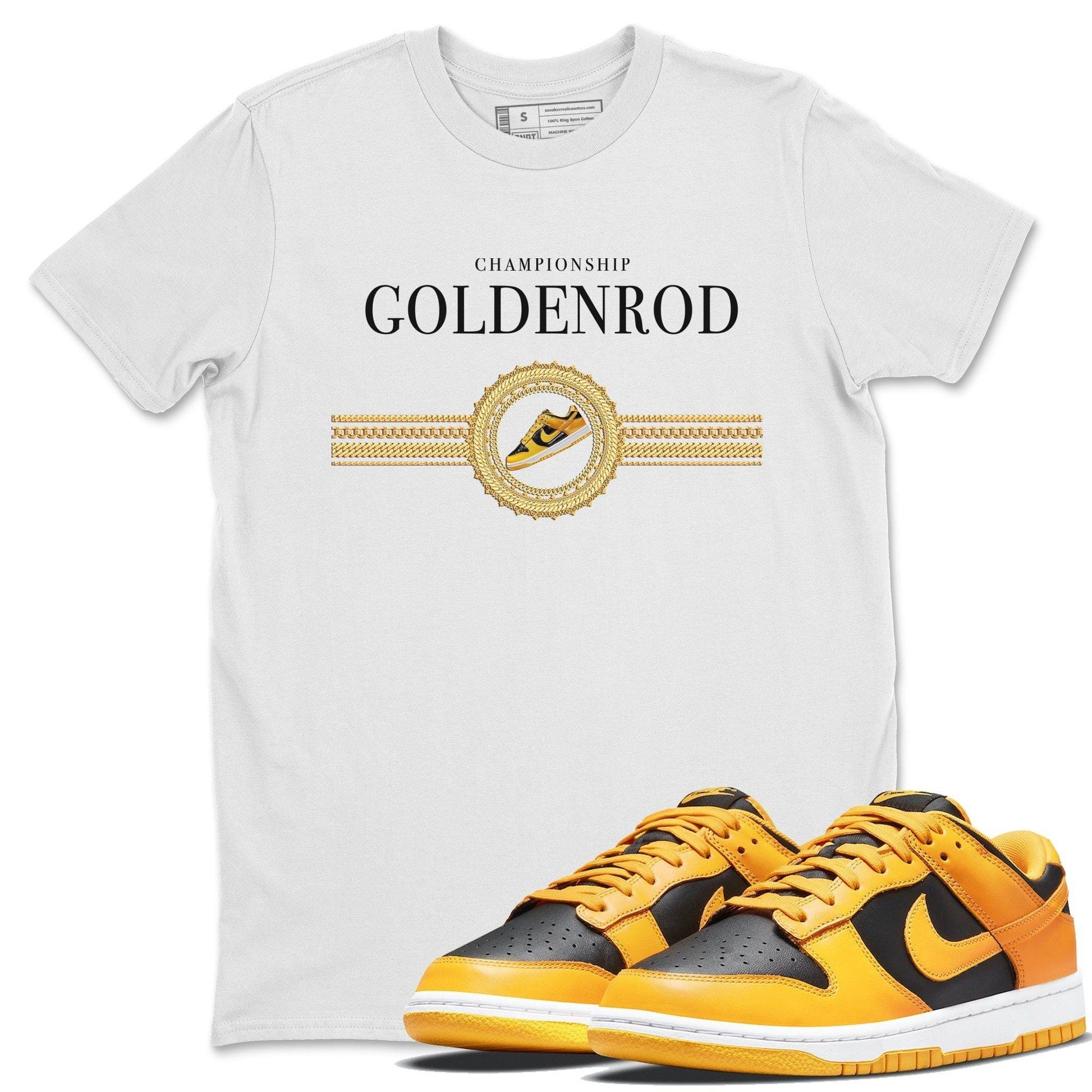 Dunk Championship Goldenrod Sneaker Match Tees Gold Chains Sneaker Tees Dunk Championship Goldenrod Sneaker Release Tees Unisex Shirts