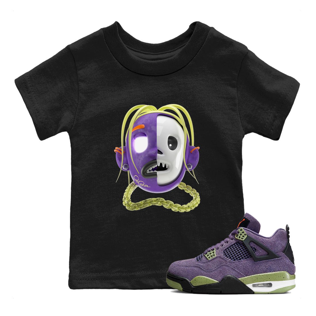 Air Jordan 4 Canyon Purple shirt to match jordans Goosebumps Boy sneaker tees AJ4 Canyon Purple SNRT Sneaker Release Tees Baby Toddler Black 1 T-Shirt, Halloween tshirt