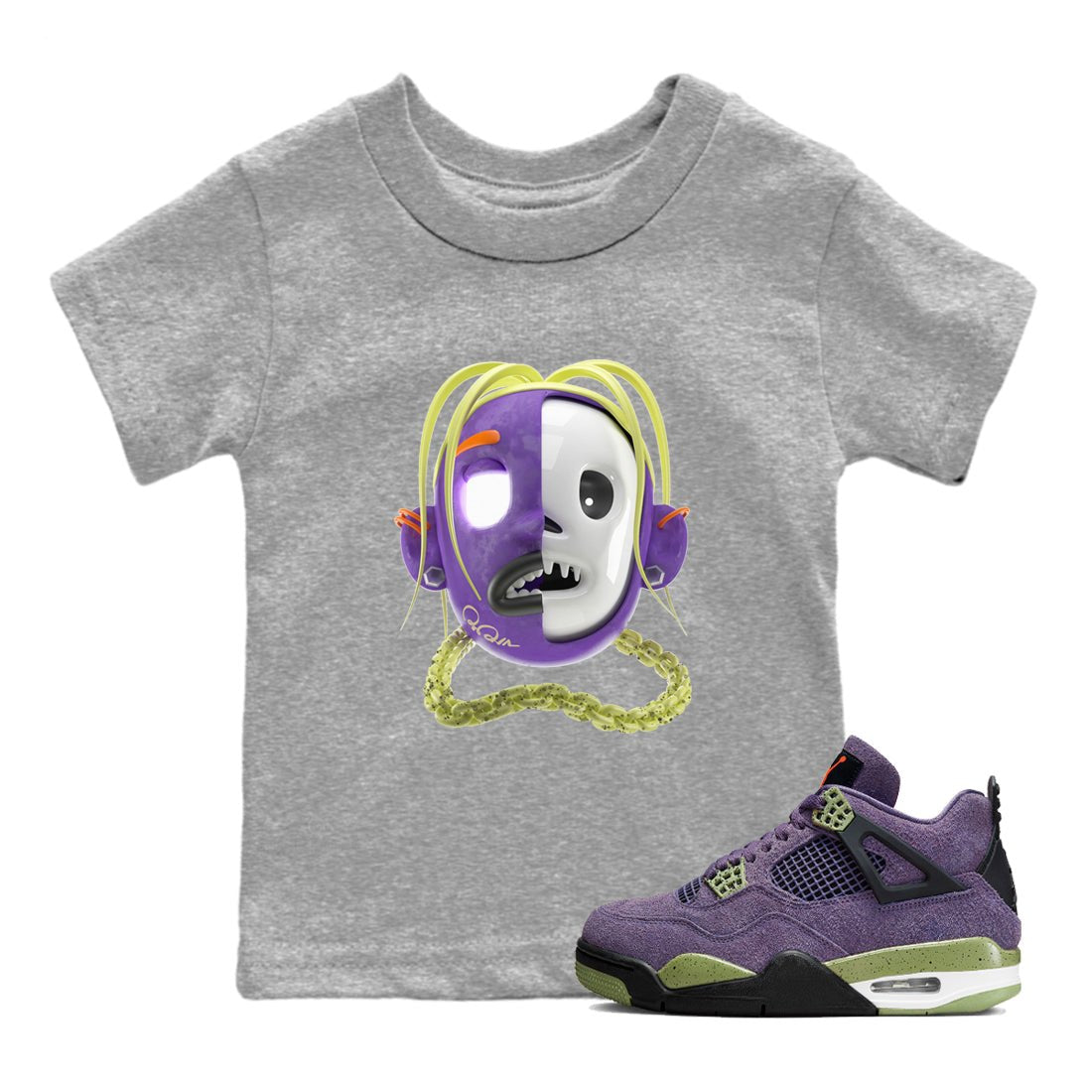 Air Jordan 4 Canyon Purple shirt to match jordans Goosebumps Boy sneaker tees AJ4 Canyon Purple SNRT Sneaker Release Tees Baby Toddler Heather Grey 1 T-Shirt, Halloween tshirt