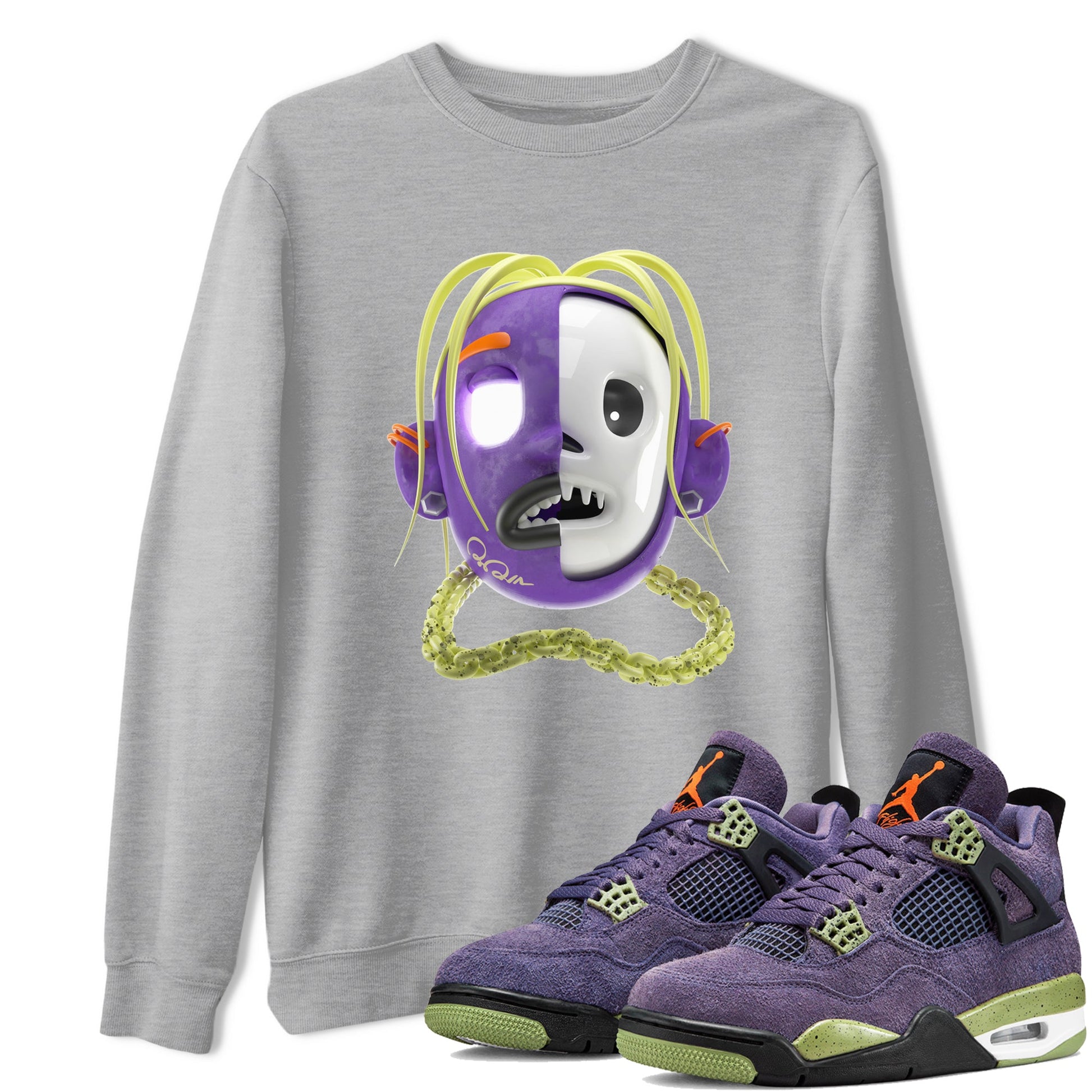 Air Jordan 4 Canyon Purple shirt to match jordans Goosebumps Boy sneaker tees AJ4 Canyon Purple SNRT Sneaker Release Tees Unisex Heather Grey 1 T-Shirt, Halloween tshirt