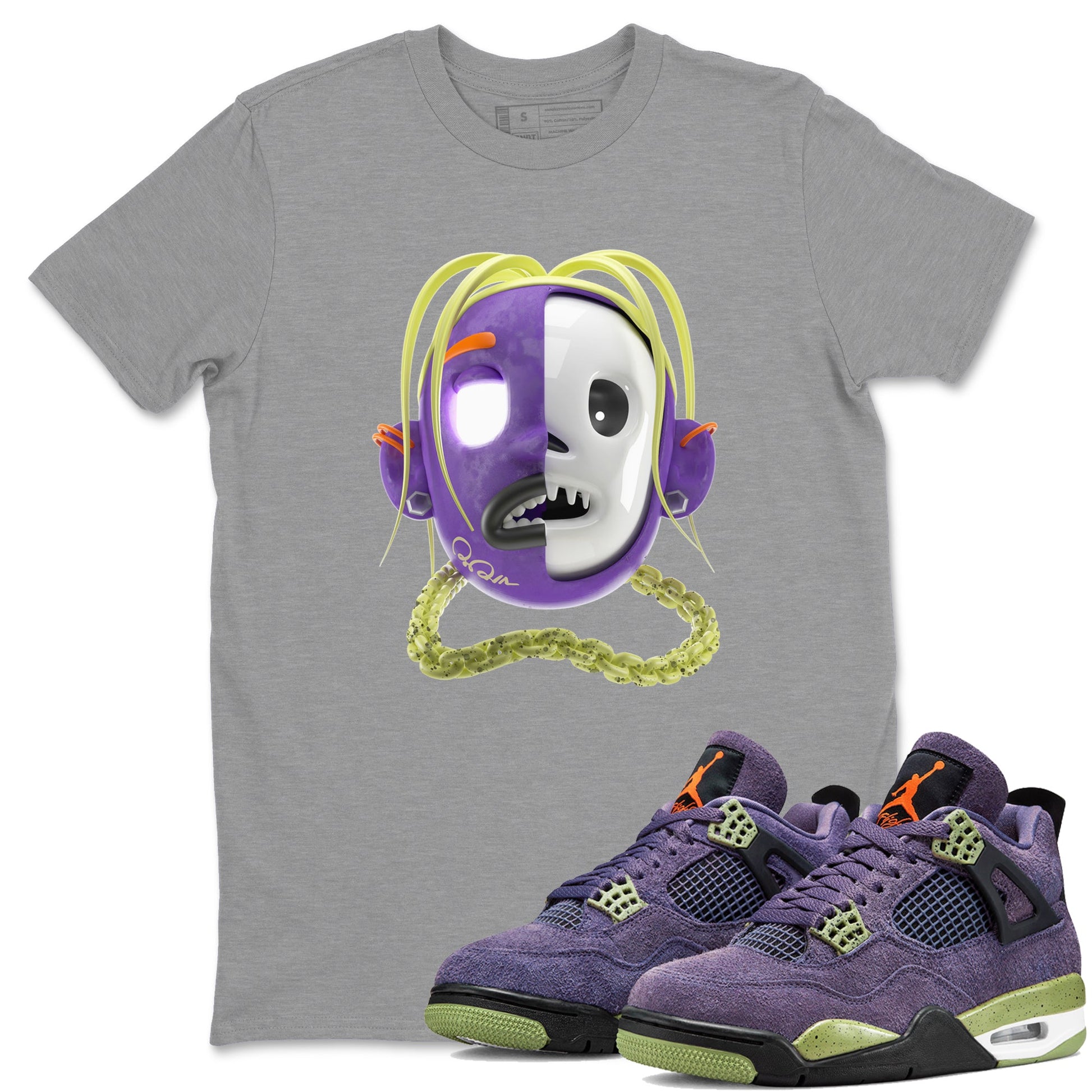 Air Jordan 4 Canyon Purple shirt to match jordans Goosebumps Boy sneaker tees AJ4 Canyon Purple SNRT Sneaker Release Tees Unisex Heather Grey 1 T-Shirt, Halloween tshirt