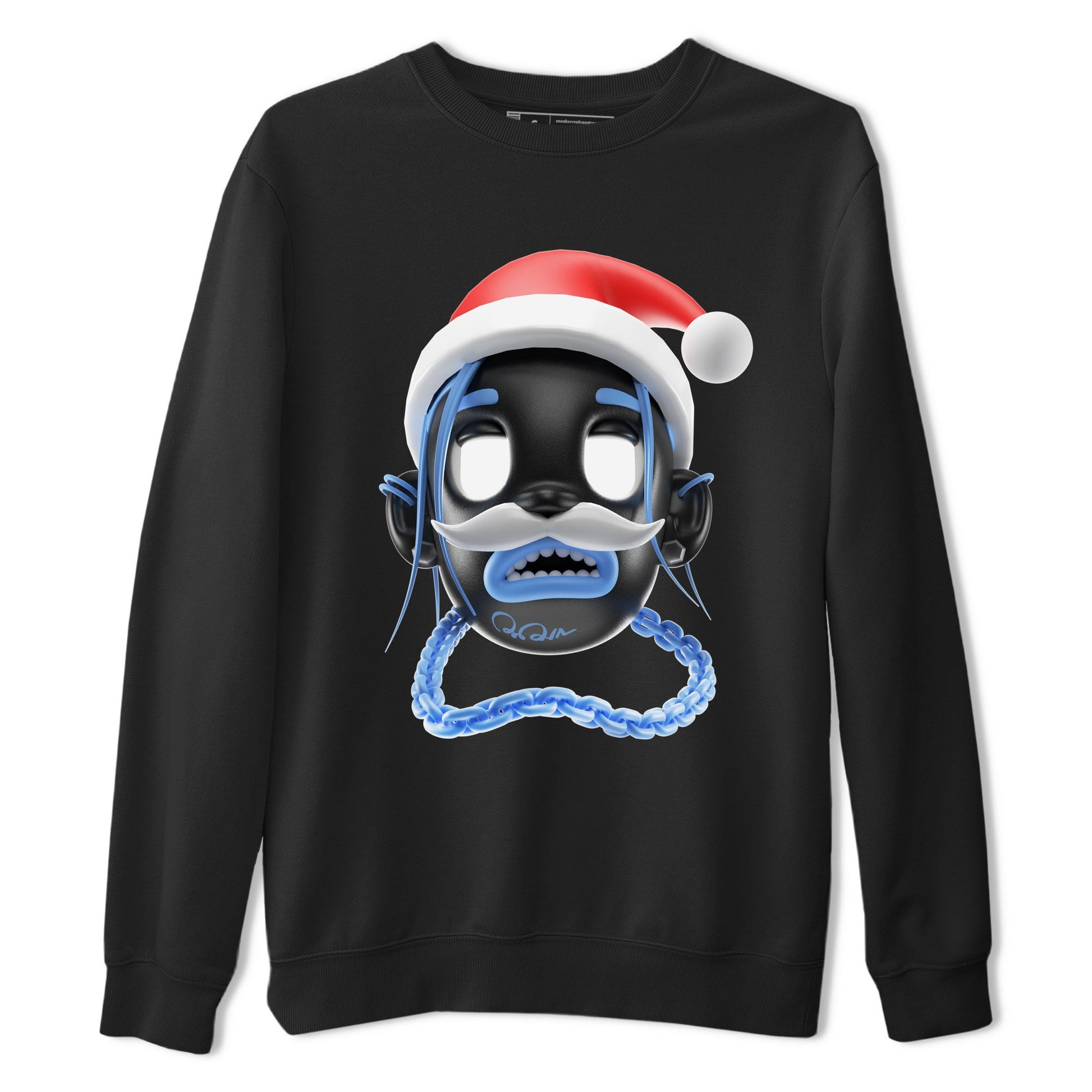 Air Jordan 1 UNC Toe shirt to match jordans Goosebumps Boy Christmas Edition sneaker tees Santa Gift AJ1 UNC Toe SNRT Sneaker Release Tees Unisex Black 2 T-Shirt